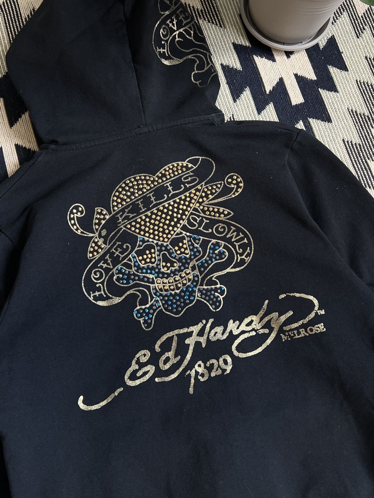 Christian Audigier Ed Hardy by Christian Audigier Big Logo Y2K Zip Hoodie Size XS / US 0-2 / IT 36-38 - 11 Thumbnail