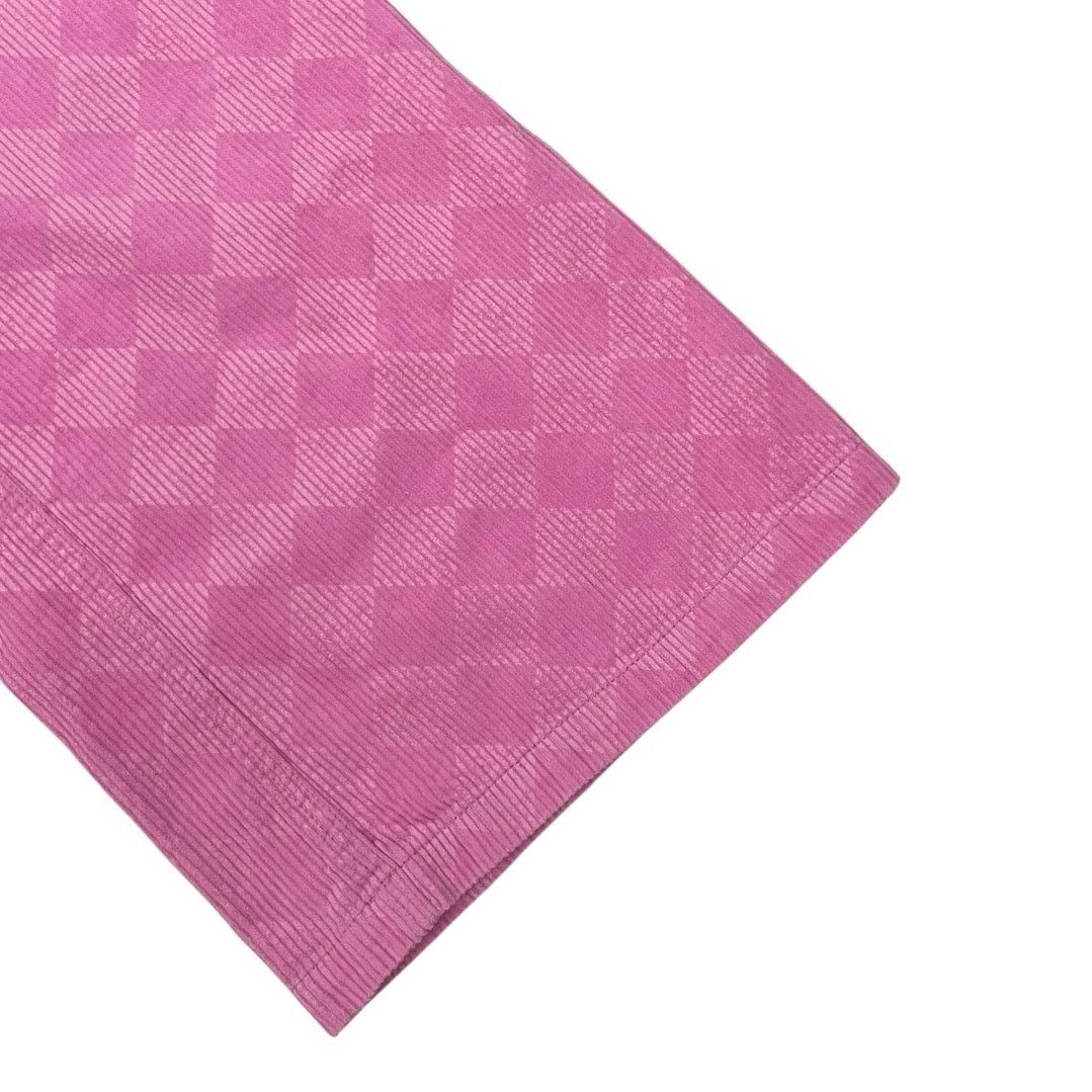 Forever 21 Forever 21 Pink Checkered Corduroy High Rise Wide Leg Pants Size 28" / US 6 / IT 42 - 3 Thumbnail