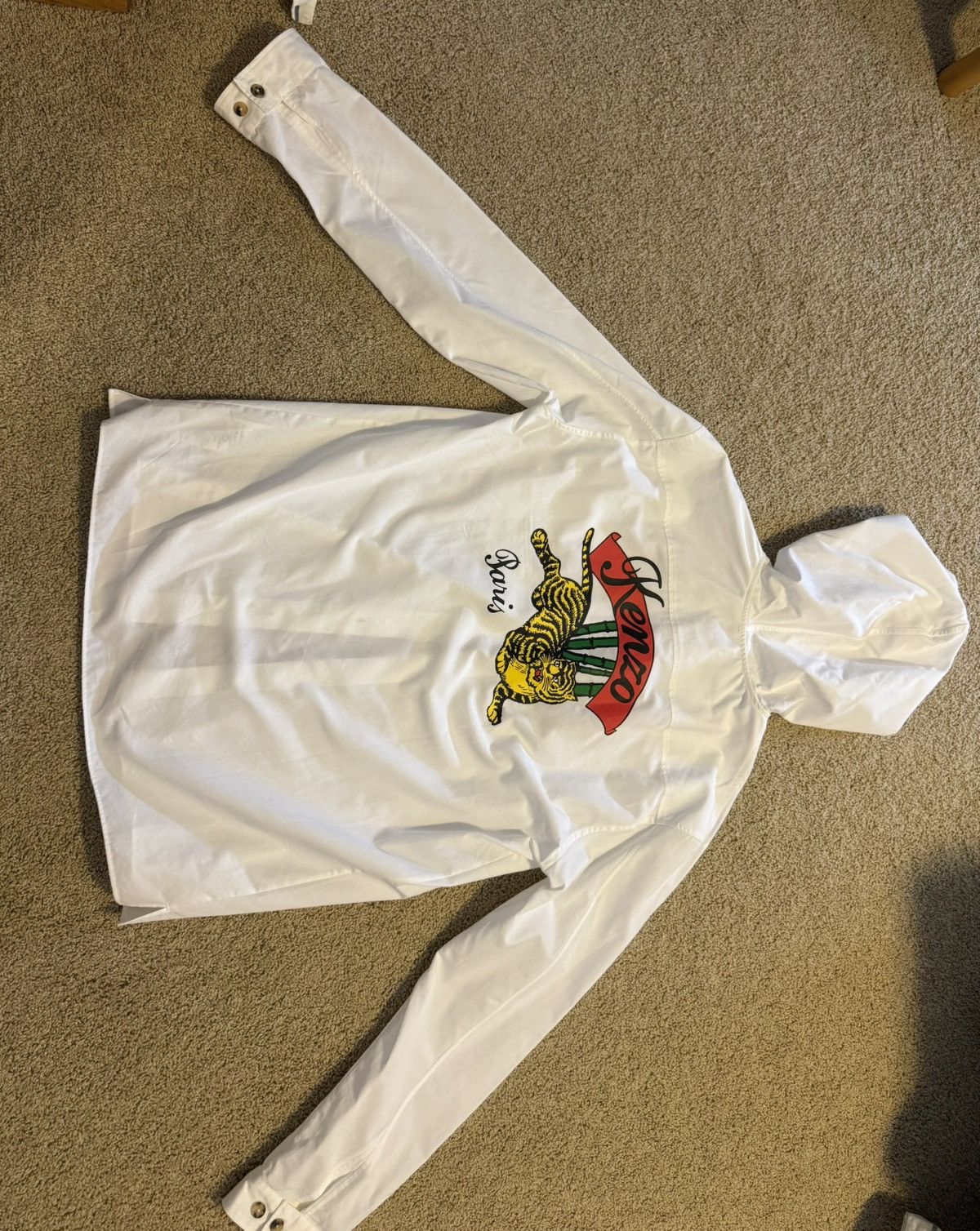 Kenzo Kenzo hooded button up logo front/back Size US L / EU 52-54 / 3 - 10 Thumbnail