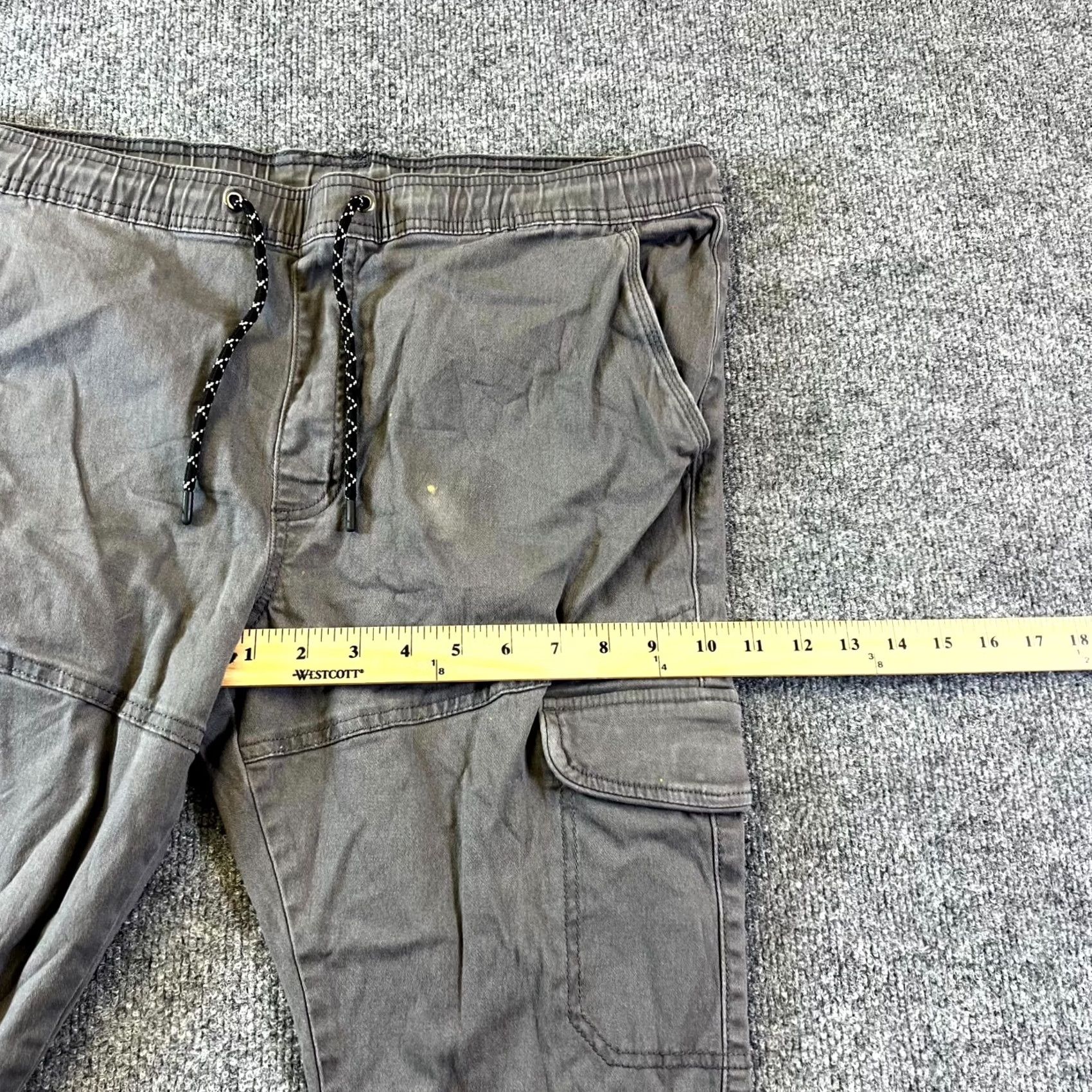 Burnside Burnside Mens XL Gray Drawstring Joggers Tapered Leg with Pockets Streetwear Pants Size US 36 / EU 52 - 5 Thumbnail