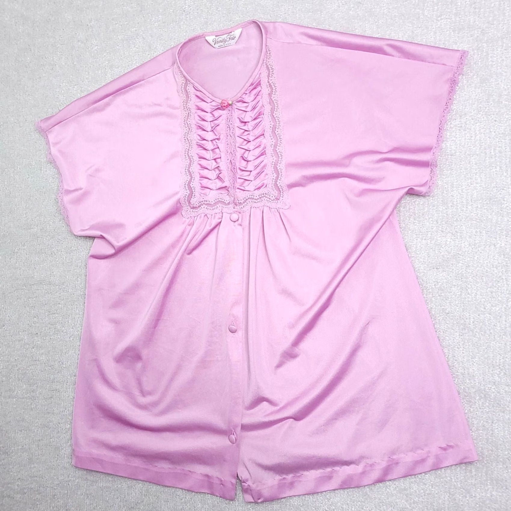 Vintage VINTAGE Vanity Fair Night Top Women’s Medium Pink Nylon USA Made PJ PHOTOS Shirt Womens Medium Pink Nylon USA Made Night Top Size M / US 6-8 / IT 42-44 - 2 Thumbnail