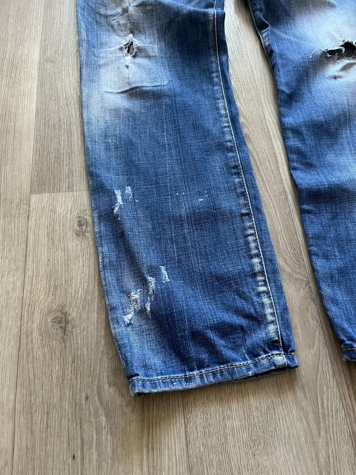 Dsquared2 Dsquared2 Denim Blue Distressed Jeans Size US 32 / EU 48 - 2 Thumbnail