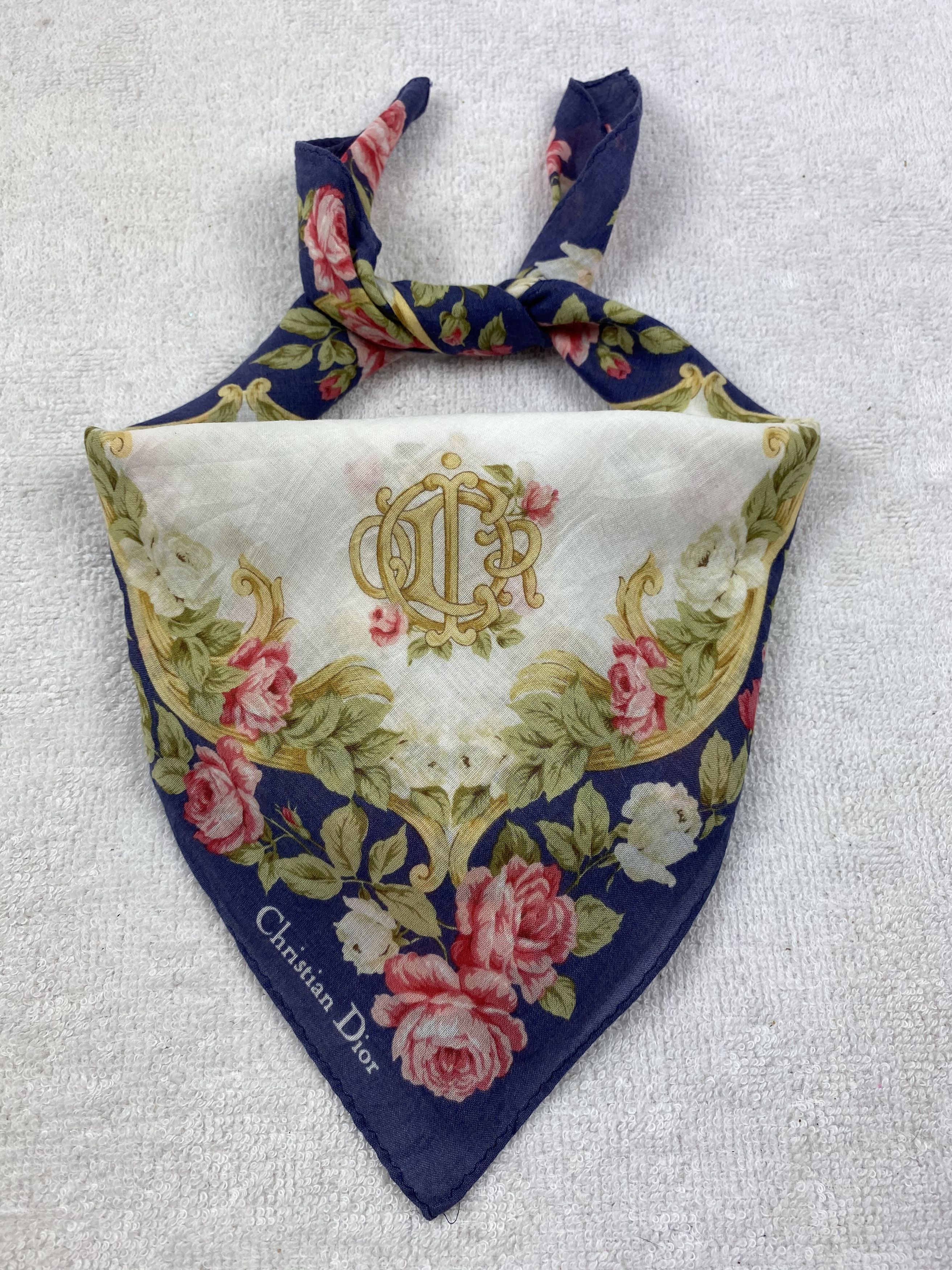Vintage Christian DIor Handkerchief / Bandana / Neckerchief Size ONE SIZE - 2 Thumbnail