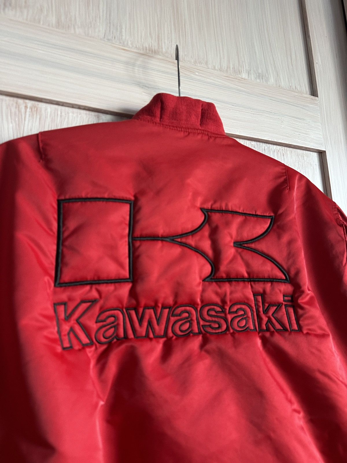 Japanese Brand × Vintage Kawasaki Vintage MA-1 bomber jacket japanese motor moto Size US L / EU 52-54 / 3 - 11 Thumbnail