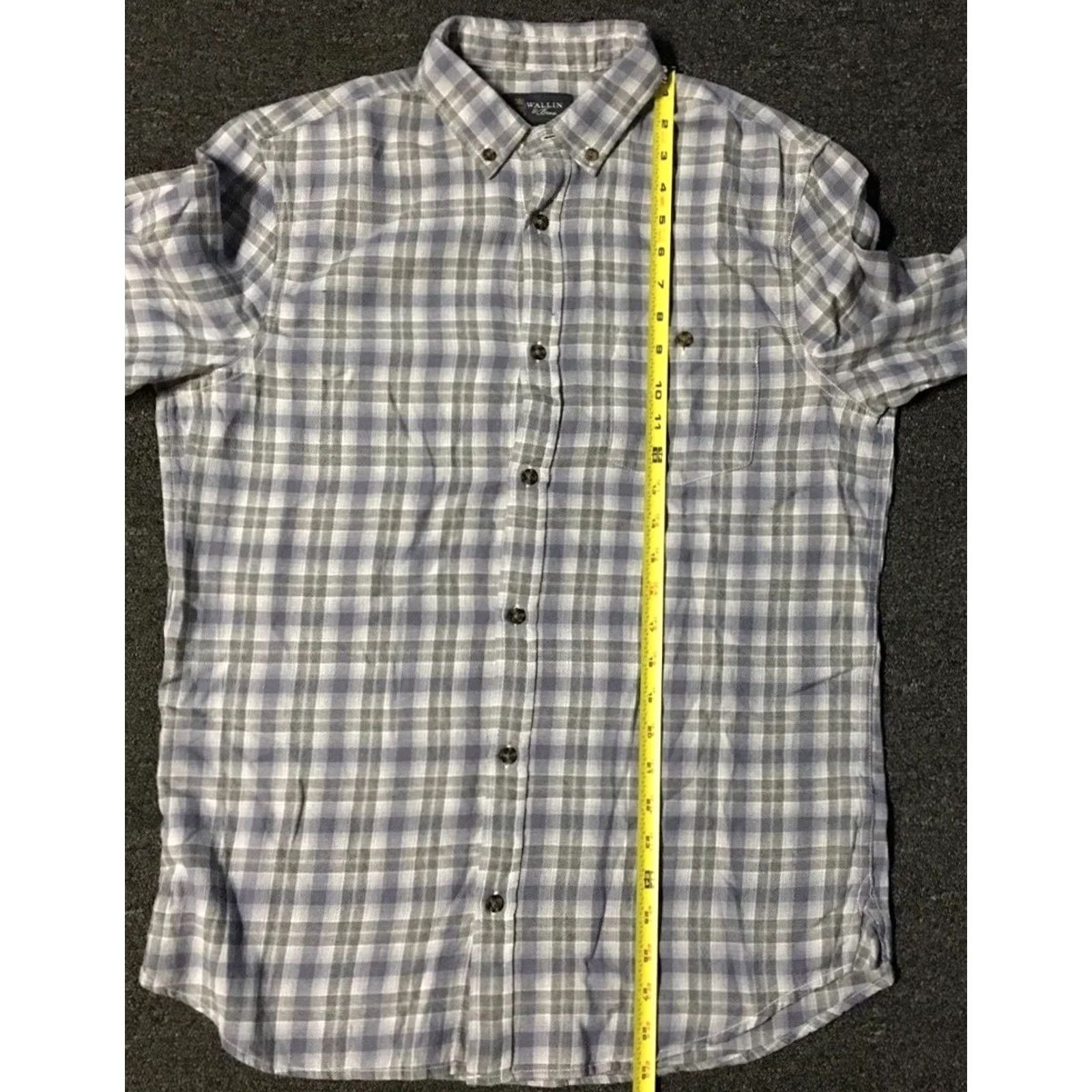 Vintage VINTAGE Wallin Bros Plaid Flannel Shirt M Gray Purple 90s Biker Grunge Western USA USA Mens Button-Up Long Sleeve Cotton Wool Flannel Shirt Size US M / EU 48-50 / 2 - 5 Thumbnail