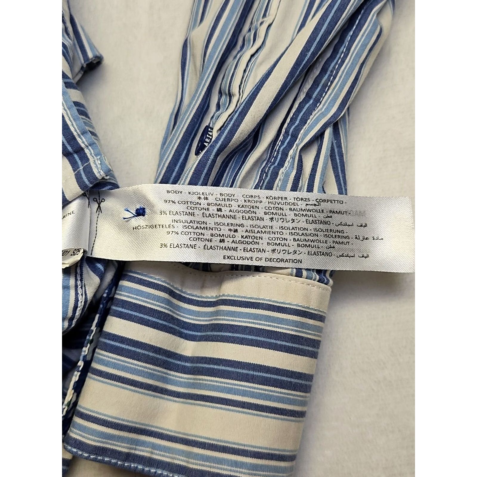 Ariat Ariat Womens Fitted Western Shirt L Blue White Striped Long Sleeve Cowgirl Rodeo Shirts Size L / US 10 / IT 46 - 6 Thumbnail