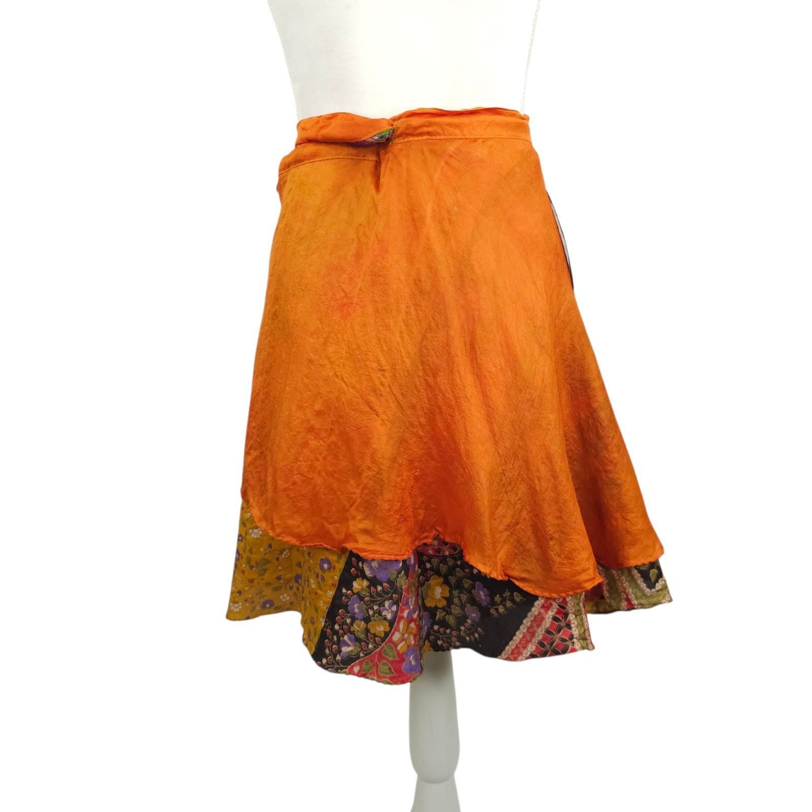 Other Kariza Vintage Wrap Skirt OSFM Silk Blend Boho Indie Fairy Size 24" / US 00 / IT 34 - 5 Thumbnail