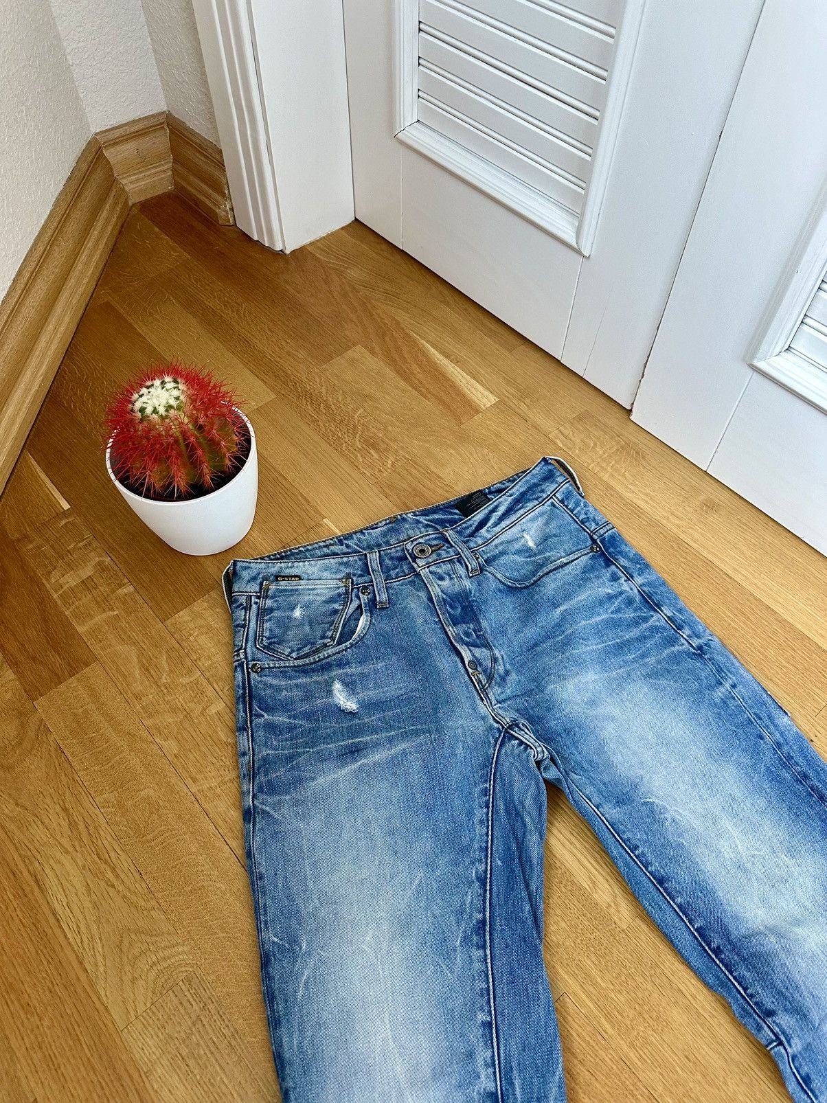 Faded Denim G-star Y2K Style Jeans