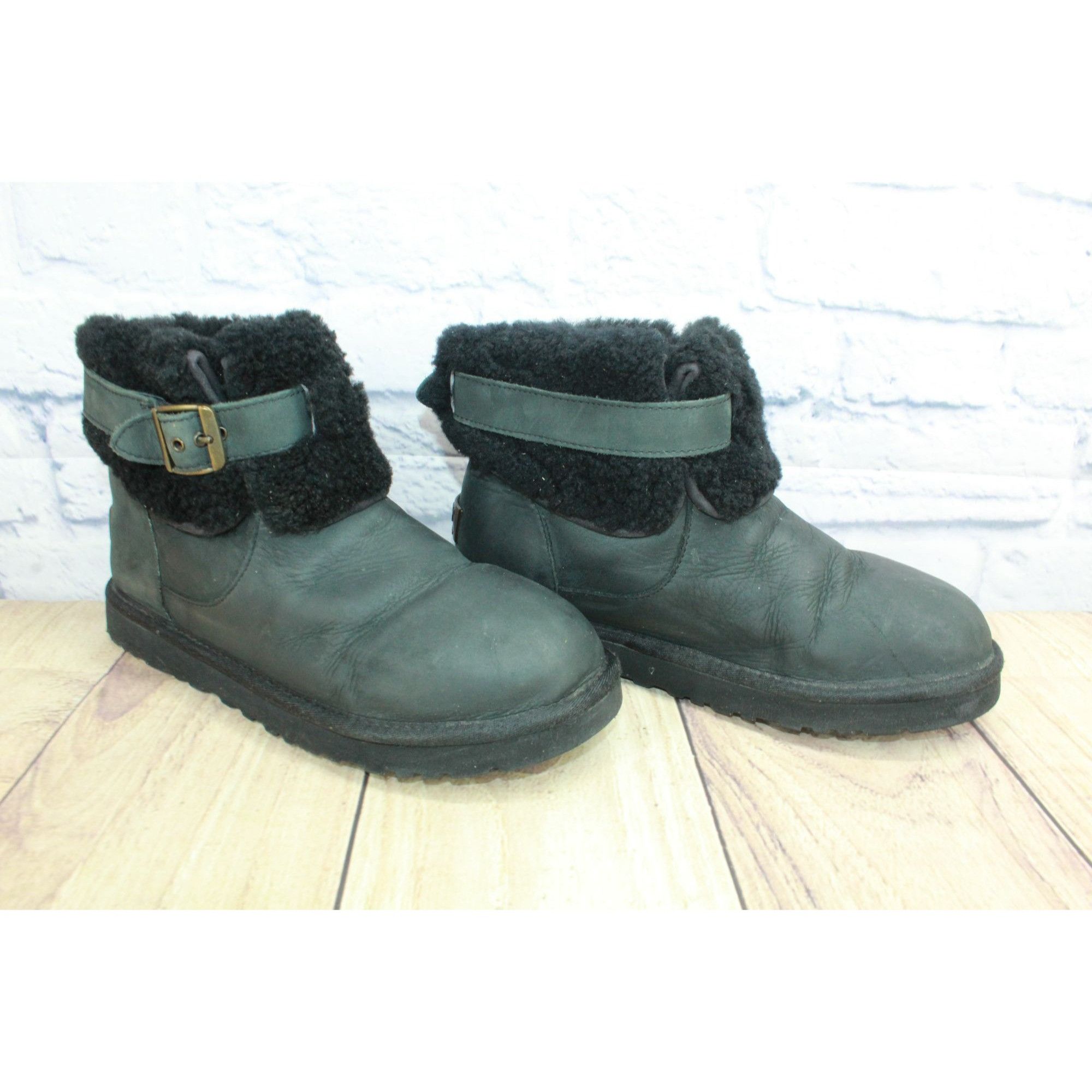 Ugg UGG Australia Jocelin Leather Shearling Lined Winter Boots Size US 7 / IT 37 - 3 Thumbnail