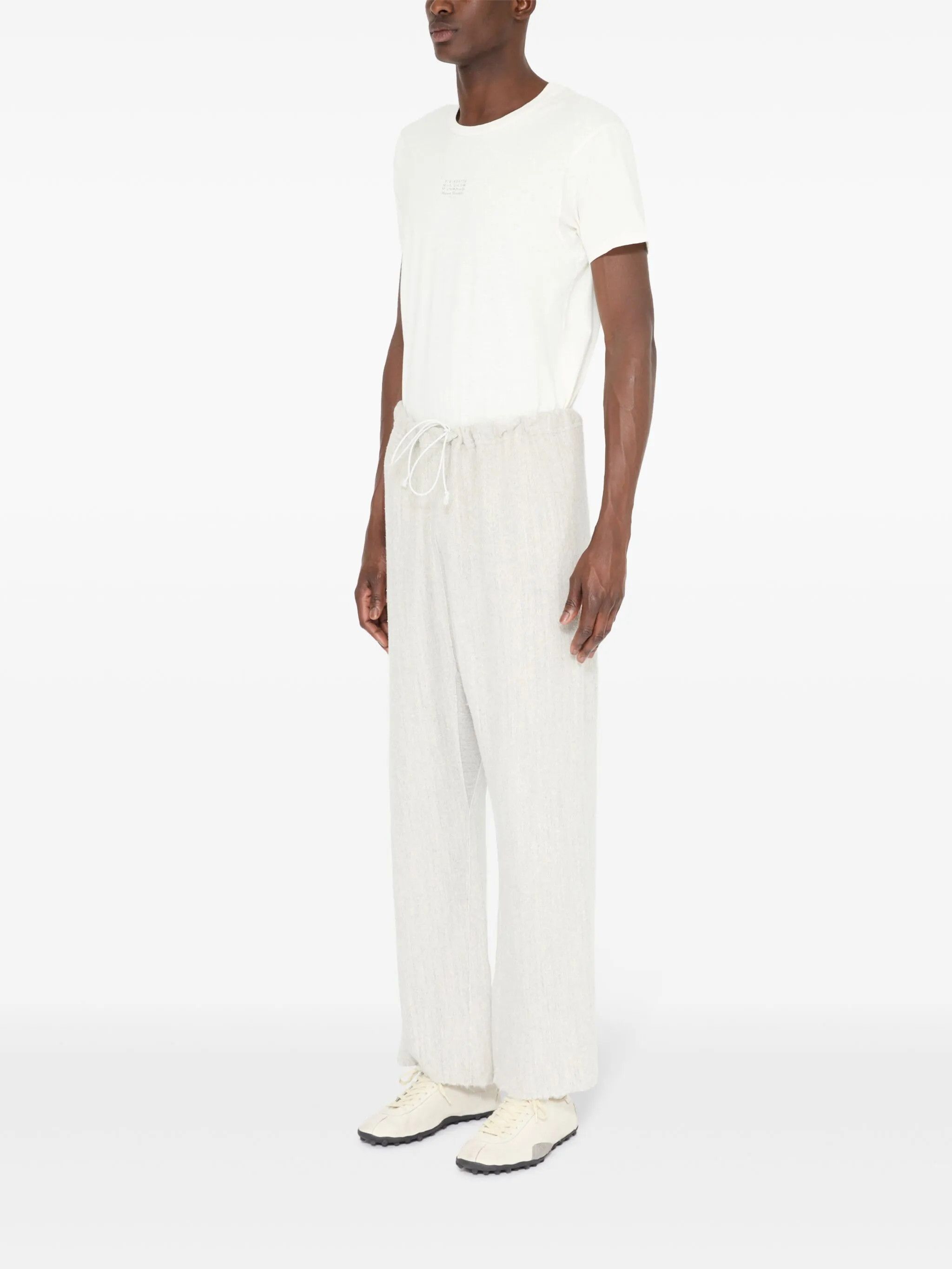 Maison Margiela o1w1db10226 Cotton Track Pant in White Size US 32 / EU 48 - 6 Thumbnail