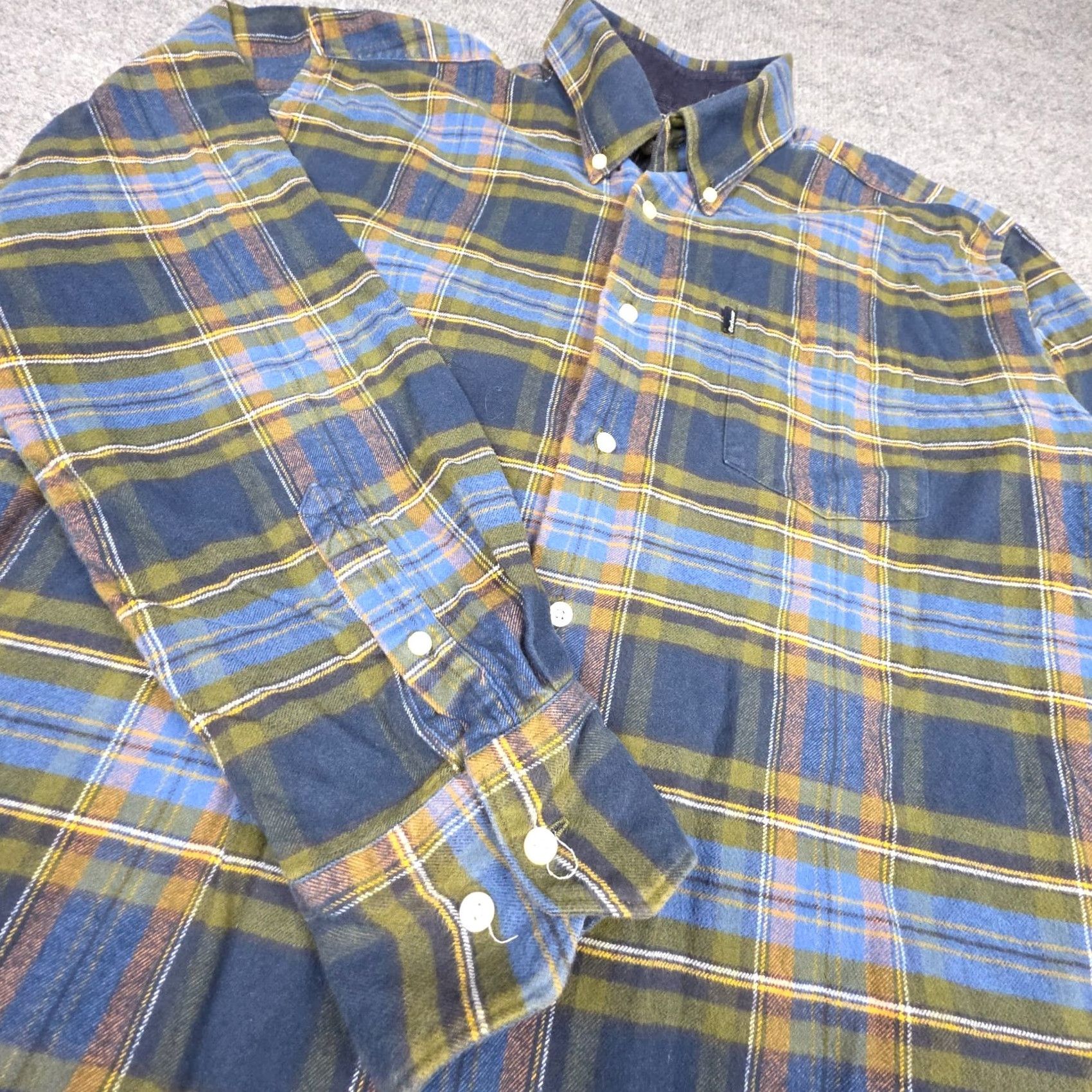 Barbour Barbour Castlebay Flannel Shirt Men's XL Plaid Oxford Button Up 100% Cotton Size US XL / EU 56 / 4 - 2 Thumbnail