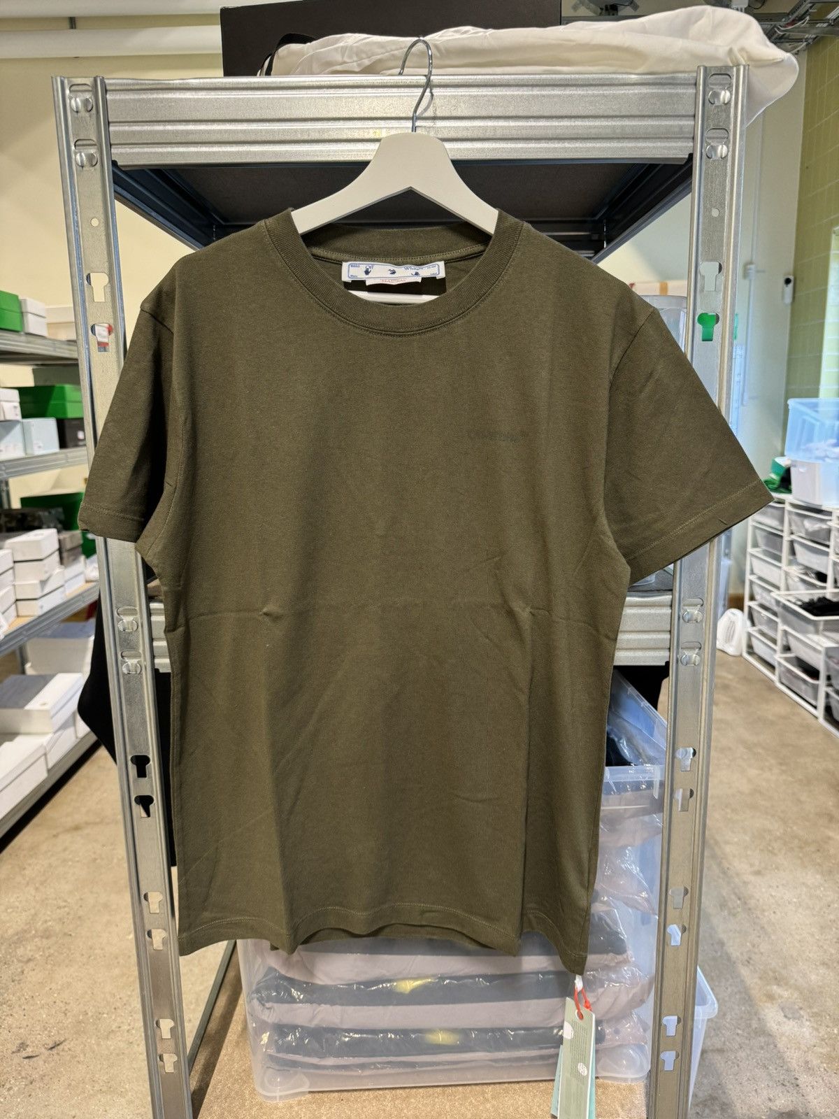 Off-White Off-White Diag Green T-Shirt NEW 500$ Size US M / EU 48-50 / 2 - 2 Thumbnail