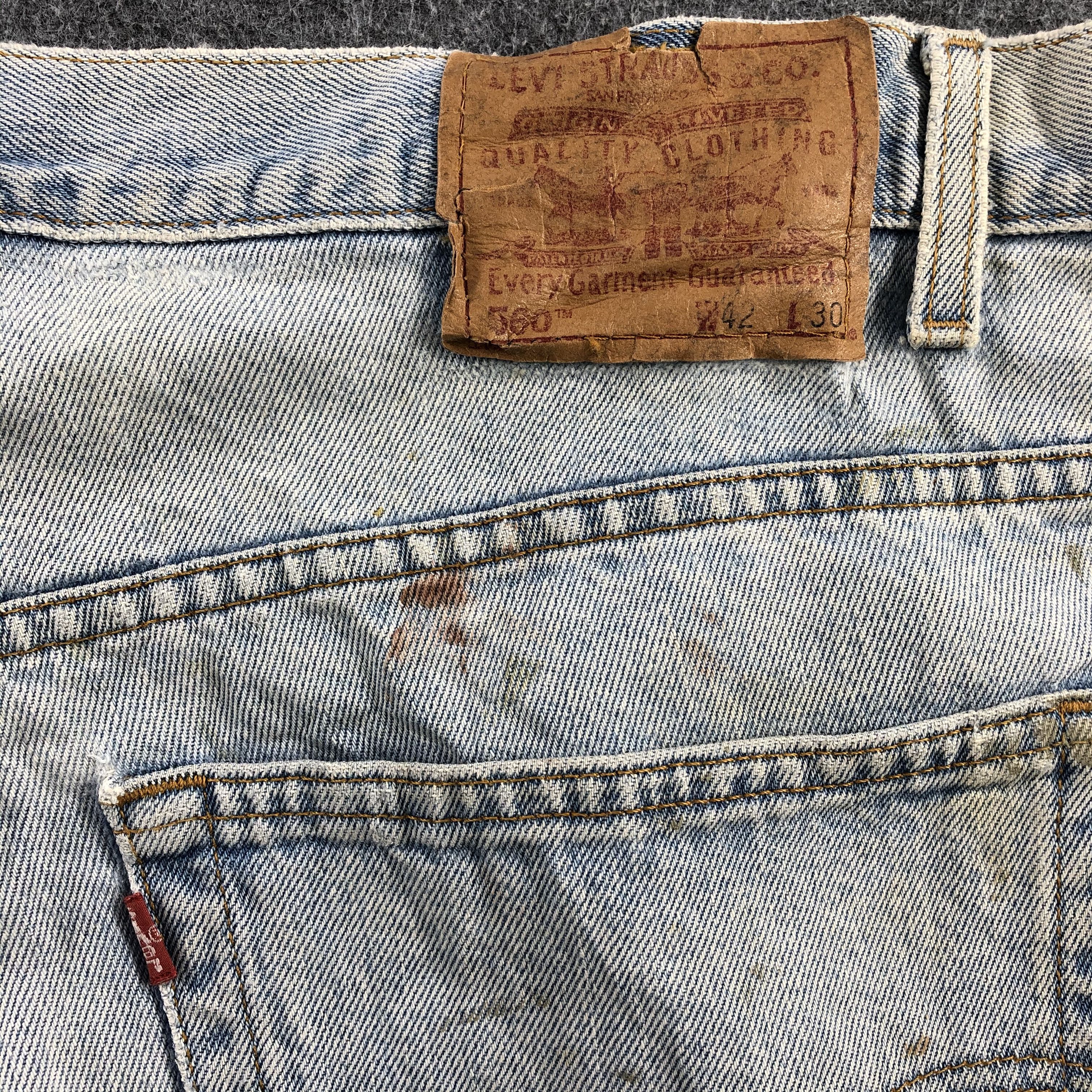 Levi's × Vintage Vintage Distress Levis Baggy Jeans Lot 560-JM816 Size US 43 - 6 Thumbnail
