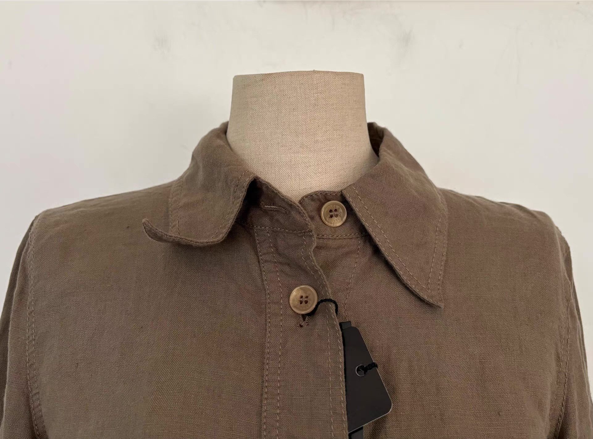 Dolce & Gabbana Dolce & Gabbana Women's Coffee Linen Shirt Jacket Ｑ21 Size M / US 6-8 / IT 42-44 - 7 Thumbnail