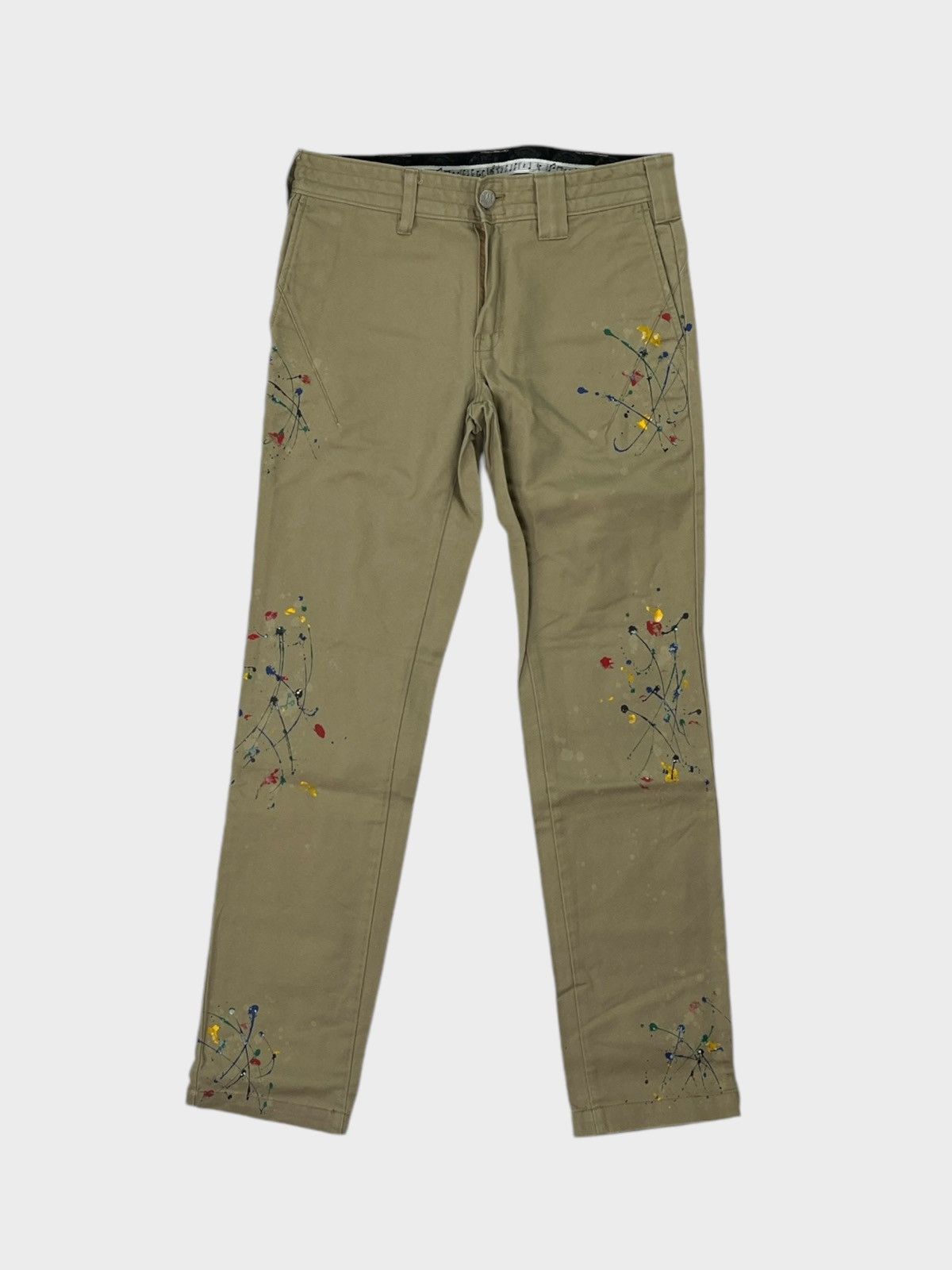 Dickies × Number (N)ine Number (N)ine Dickies Khaki Paint Splatter Pants Size US 30 / EU 46 - 1 Thumbnail
