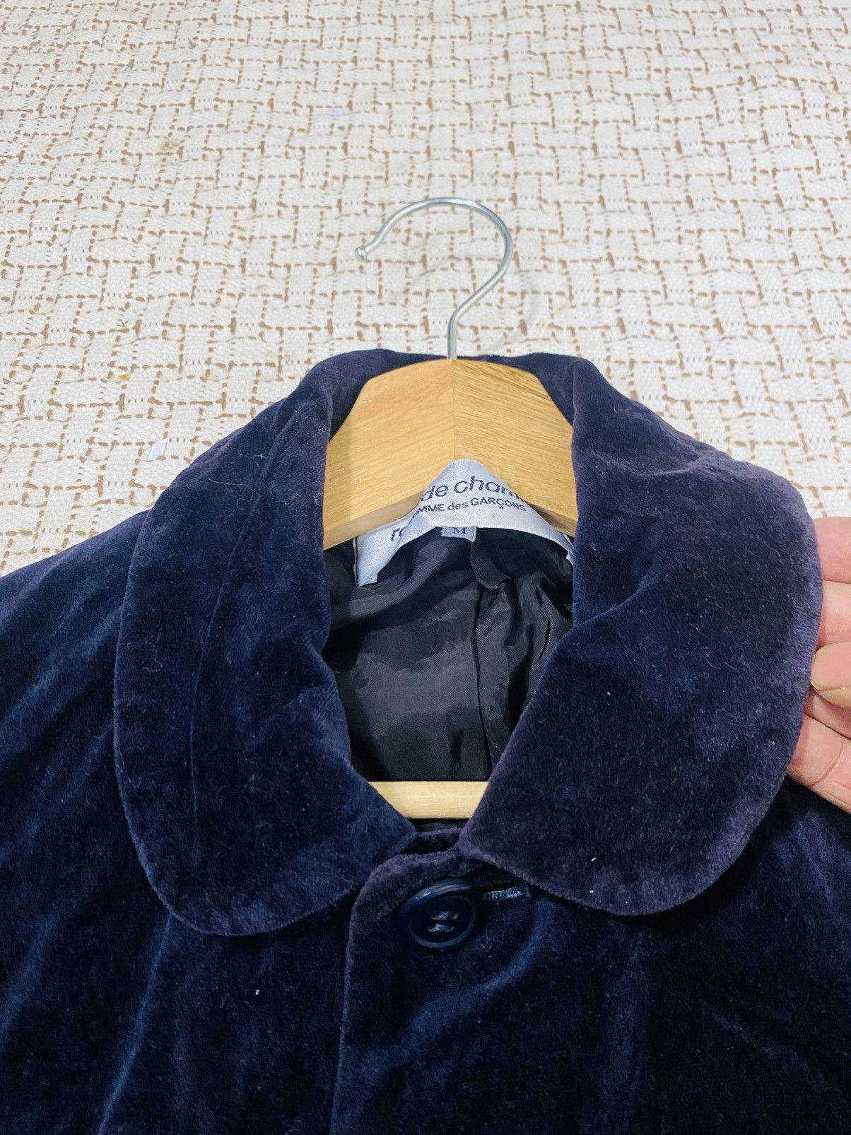 Robe de Chambre Comme des Garcons Velvet Button Up Jacket