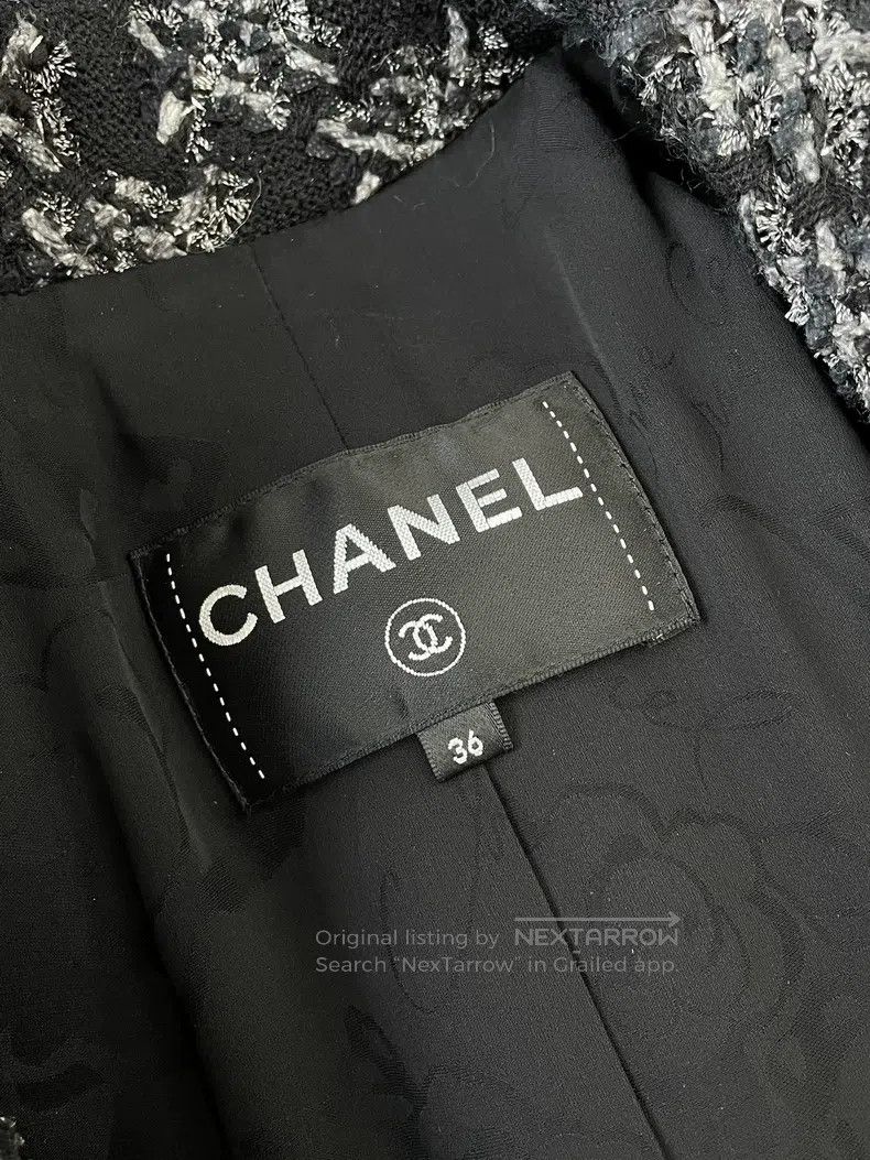 Chanel Chanel Si Forest Series Black and Silver Tweed Checkered C Size XS / US 0-2 / IT 36-38 - 6 Thumbnail