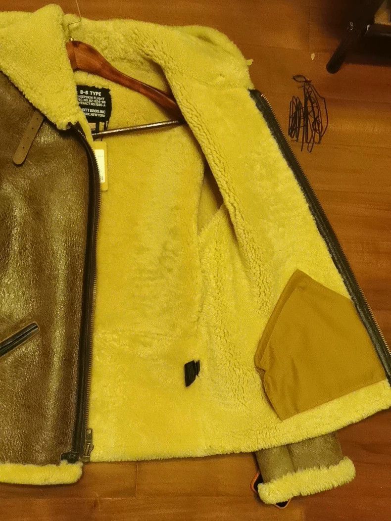 Schott Schott B-6 Sheepskin and Wool Integrated Flight Jacket Size US M / EU 48-50 / 2 - 4 Thumbnail