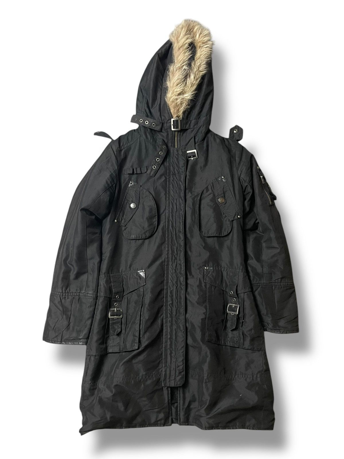 If Six Was Nine × Japanese Brand × Le Grande Bleu (L.G.B.) Japanese Brand Fur Hooded Multipocket Jacket (105) Size US XXS / EU 40 - 1 Thumbnail
