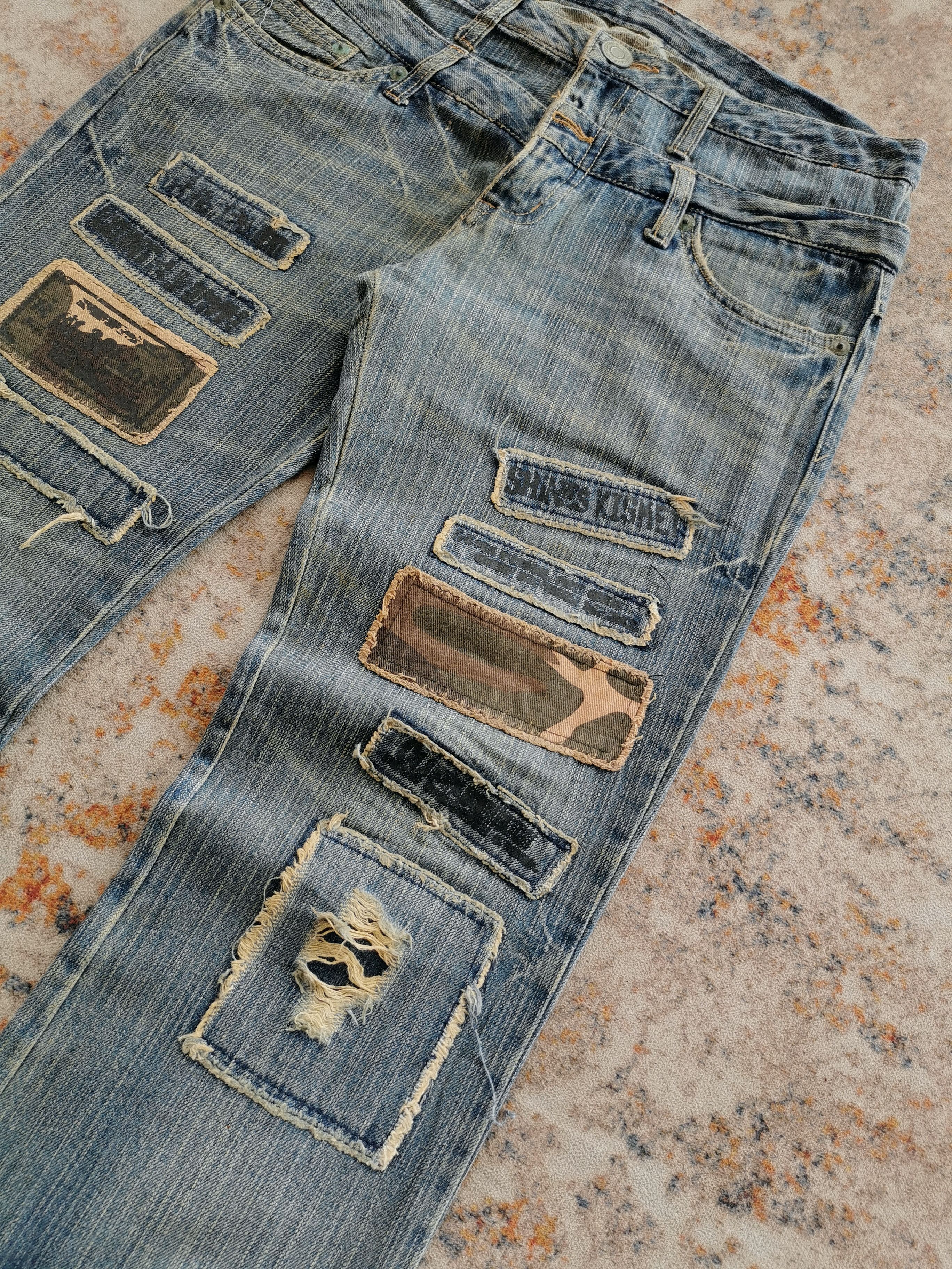Kapital Double Waisted Patches Mudwash Jeans Style KAPITALS Size US 33 - 4 Thumbnail