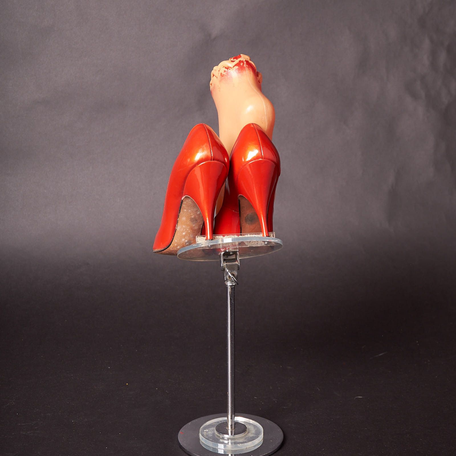 Vintage 1980s Metallic Lipstick Red Heels Pumps Size US 5 / IT 35 - 4 Thumbnail