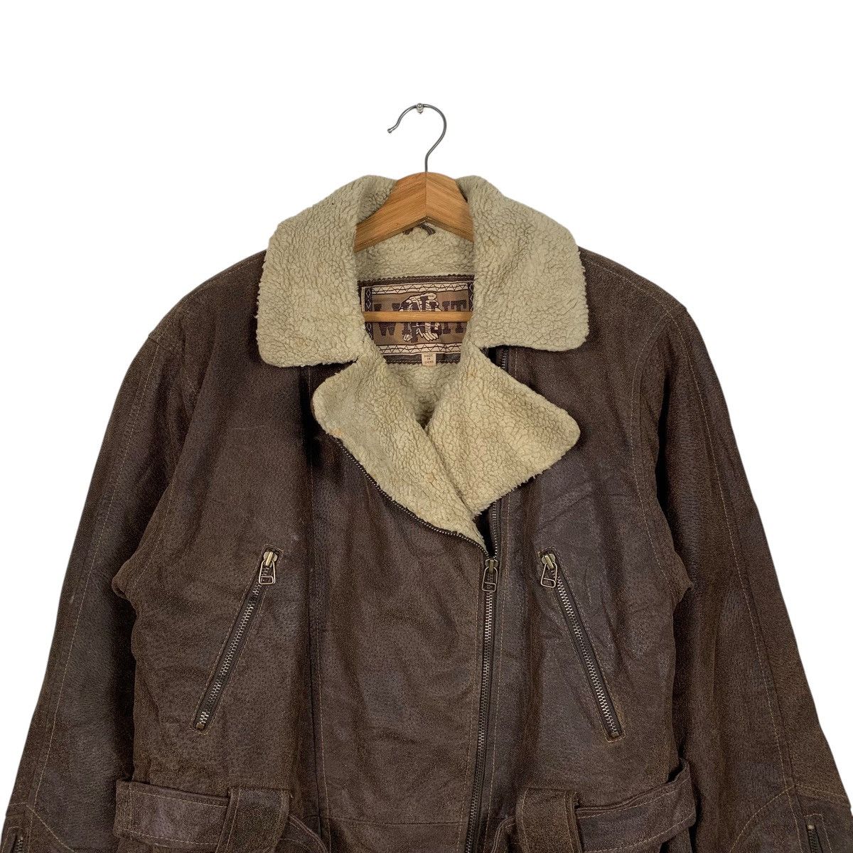 Japanese Brand Vintage Japanese Brand Winlit Shearling Leather Jacket Size US S / EU 44-46 / 1 - 2 Thumbnail