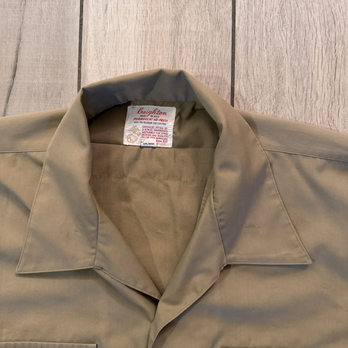 Stussy Vintage 70s Earth Tone Tan Military Cropped Pocket Button Up Size US M / EU 48-50 / 2 - 4 Thumbnail