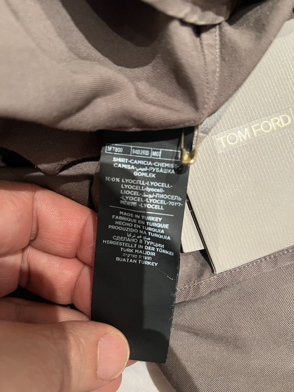 Tom Ford TOM FORD Long Sleeves Brown Shirt 15.3/4 40 100% LYOCELL Size US M / EU 48-50 / 2 - 12 Thumbnail