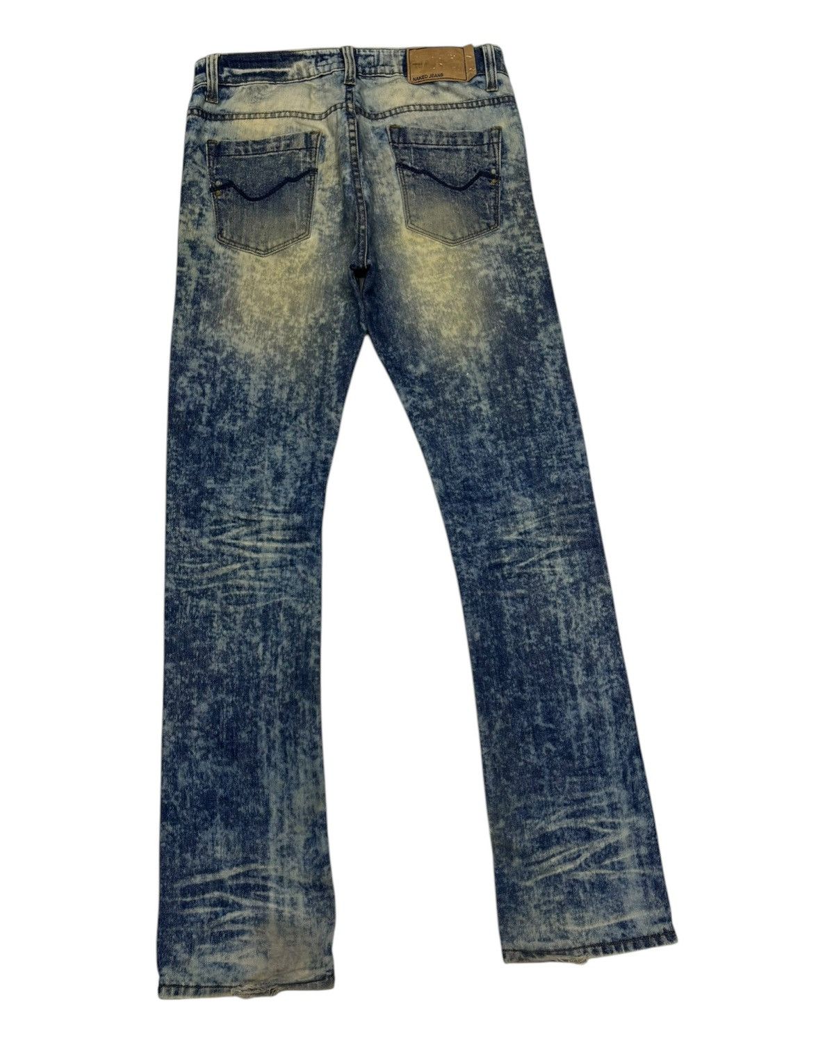 If Six Was Nine OG🔥NAKED JEANS BLEACH ROCKSTAR SLIM FLARE DENIM JEANS Size US 31 - 4 Thumbnail