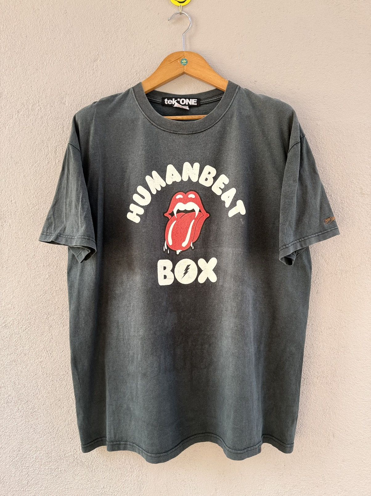 Band Tees Thrashed Vintage Rolling Stone Humanbeat Box Tek One Grunge Size US XL / EU 56 / 4 - 1 Thumbnail