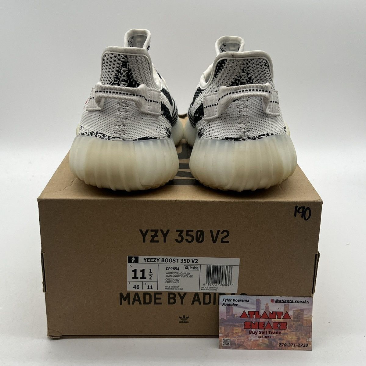 Adidas Yeezy boost 350 zebra Size US 11.5 / EU 44-45 - 3 Thumbnail