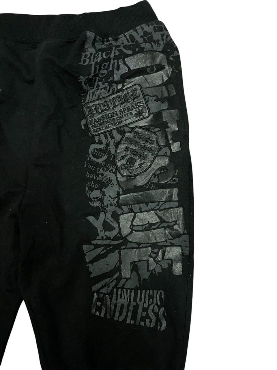 If Six Was Nine × Japanese Brand Skull Black Y2k Emo Jogger Size US 30 / EU 46 - 4 Thumbnail
