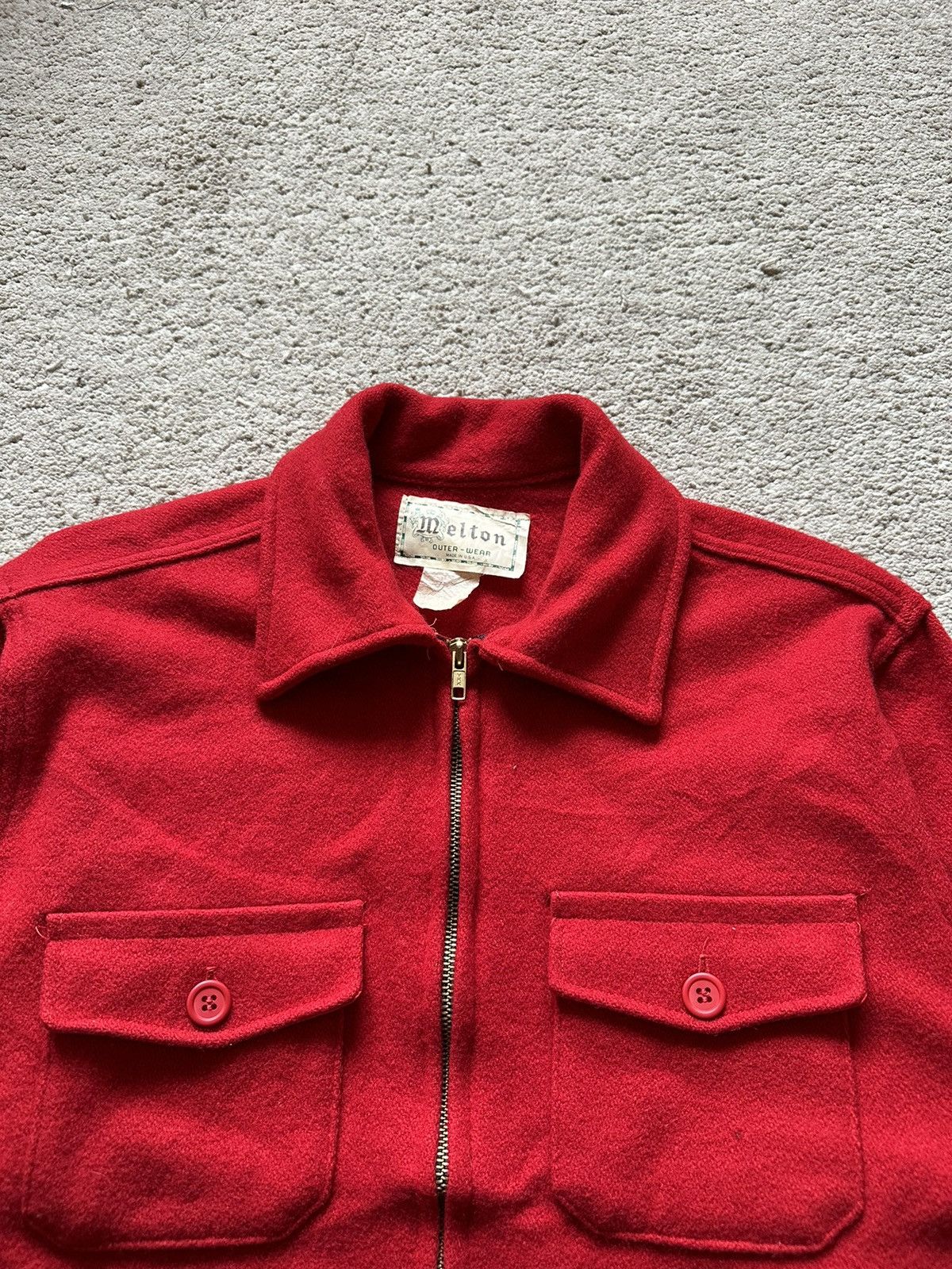 Vintage 1980s Melton Worker Wool Jacket Size US L / EU 52-54 / 3 - 4 Thumbnail