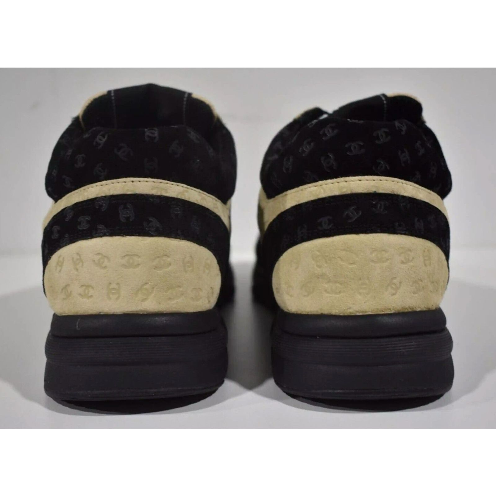 Chanel Chanel Suede CC Logo Low Top Lace Up Trainer Sneaker 44 11 Size US 11 / EU 44 - 8 Thumbnail