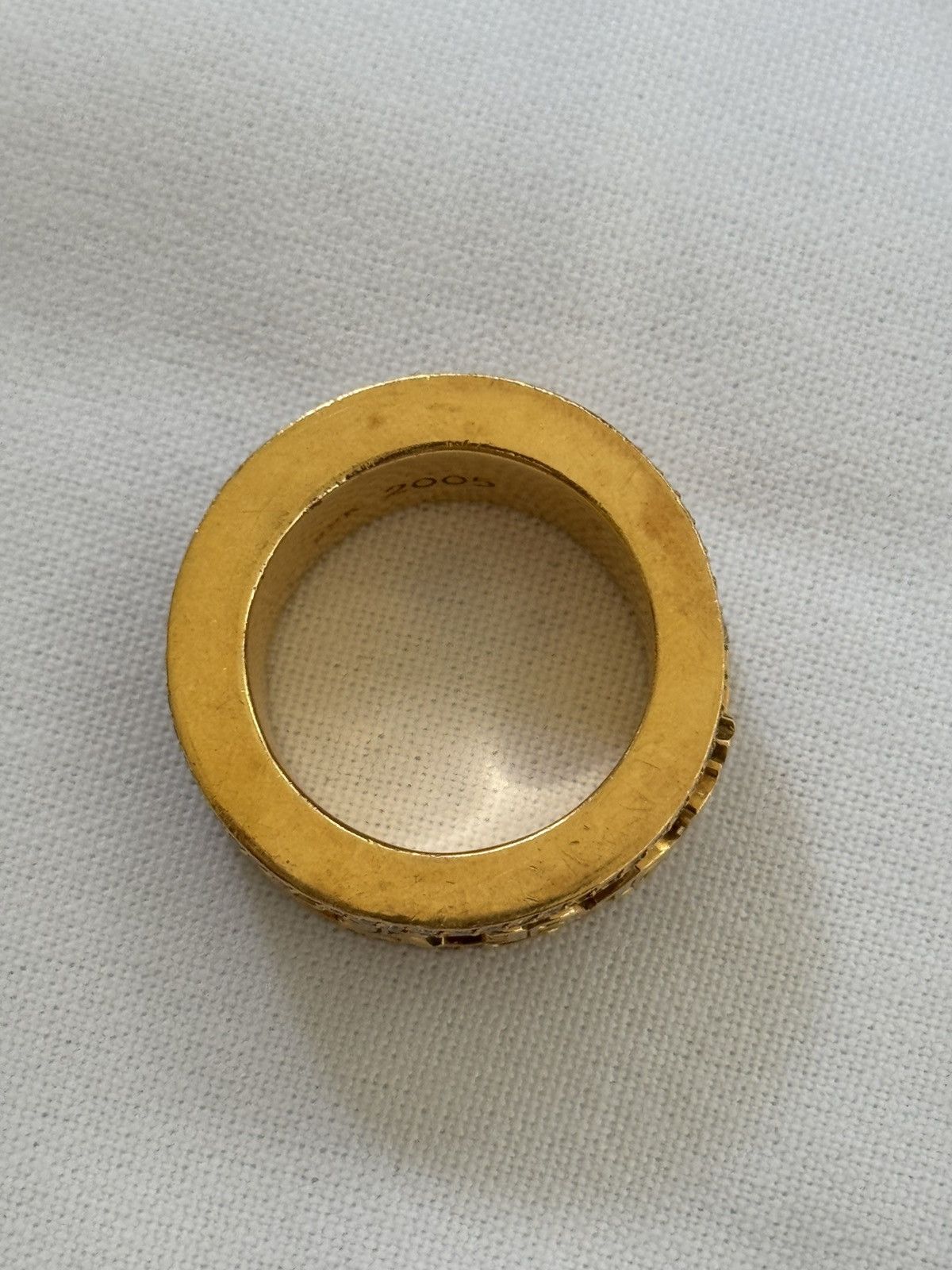 Chrome Hearts 1/1 SPINNING MECHANISM 22K GOLD DIAMOND F*** You RING Size ONE SIZE - 12 Thumbnail
