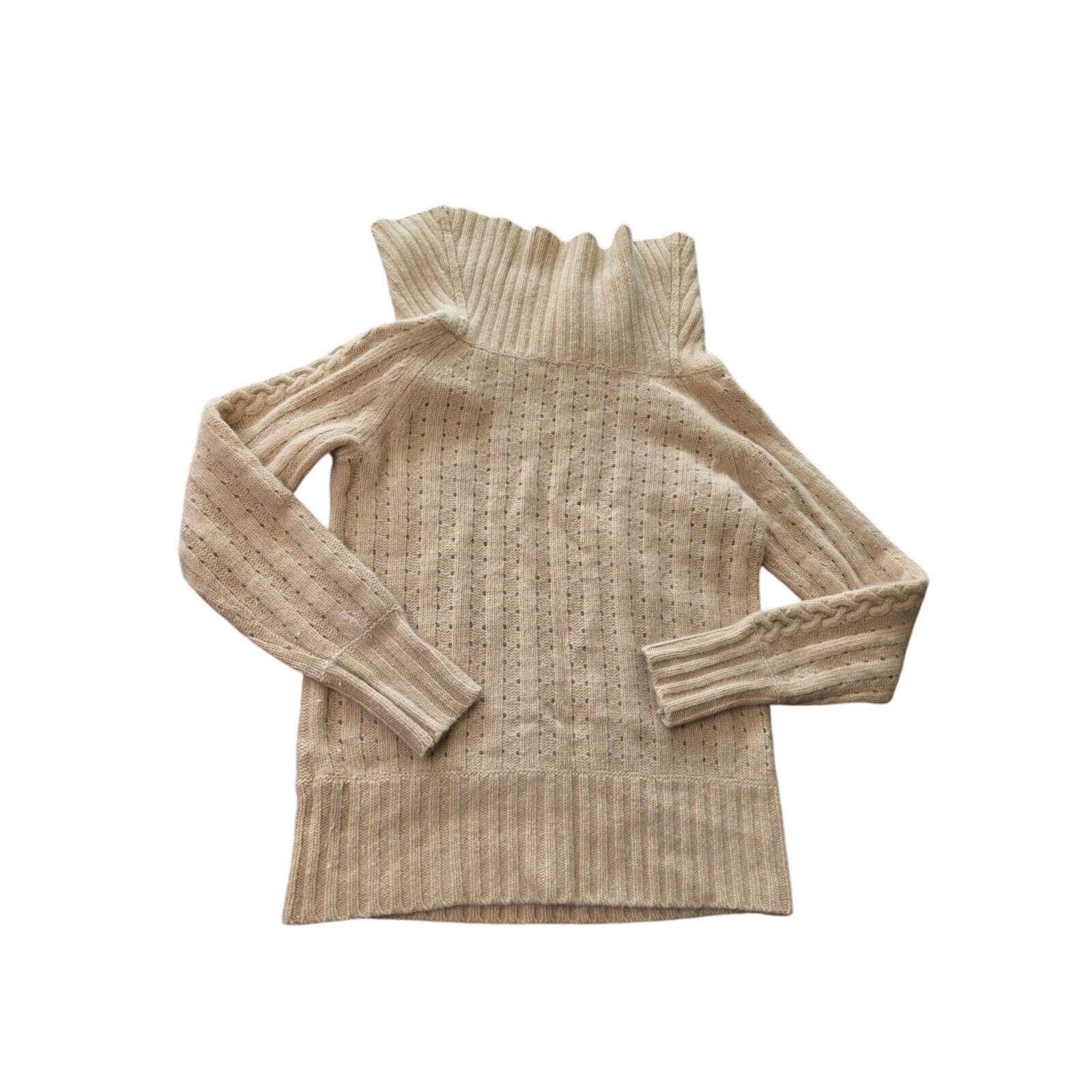 Banana Republic Banana Republic Beige Angora Rabbit Lamb wool Sweater Women Size S / US 4 / IT 40 - 14 Thumbnail