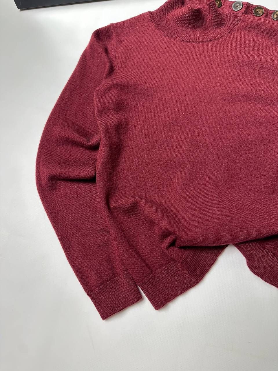 Sezane Sezane Italy Design Mock Neck Sweater Cherry Size XS / US 0-2 / IT 36-38 - 2 Thumbnail