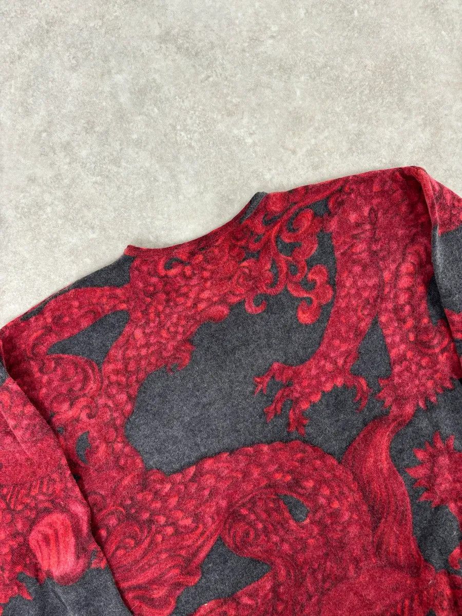 Gianfranco Ferre 2000s Gianfranco Ferre Dragon Red Black Henley Longsleeves Size US S / EU 44-46 / 1 - 6 Thumbnail