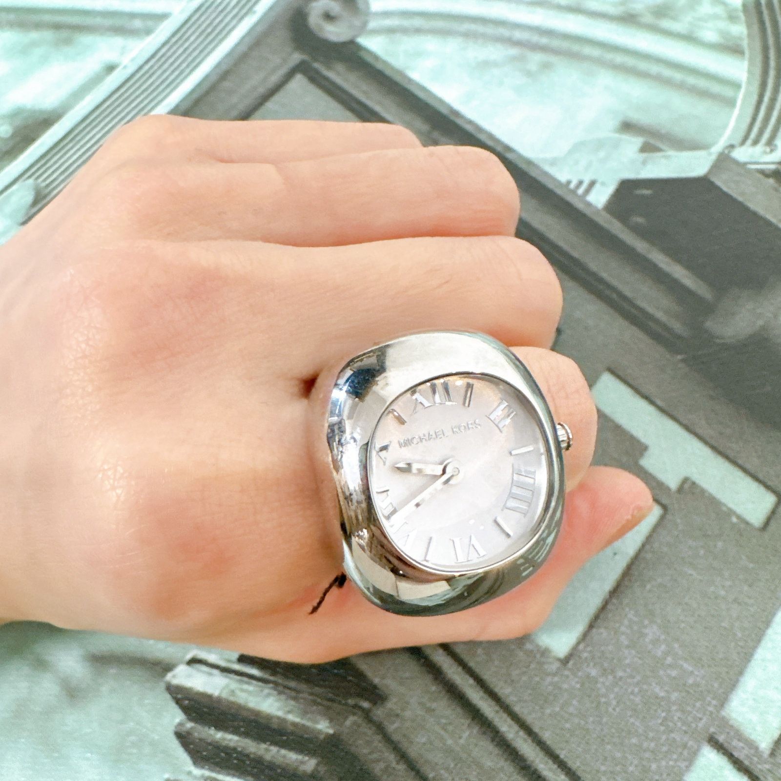 Michael Kors Michael Kors MK4873 Rylee Silver-Tone Ring Watch Size ONE SIZE - 6 Thumbnail