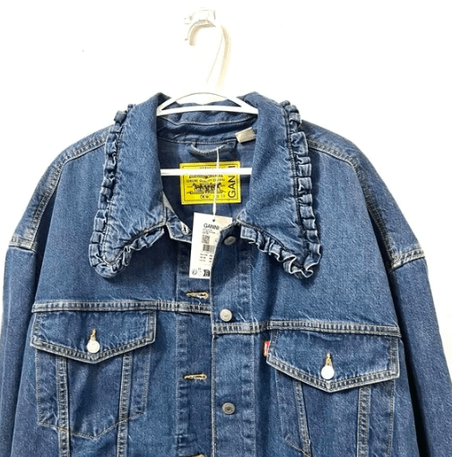 Ganni × Levi's Ganni x Levi’s | NWT Collared Trucker Denim Jacket Size 3XL / US 20-22 - 5 Thumbnail
