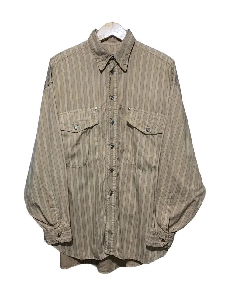 Versace Versace jeans couture oversized striped button down shirt Size US L / EU 52-54 / 3 - 1 Thumbnail