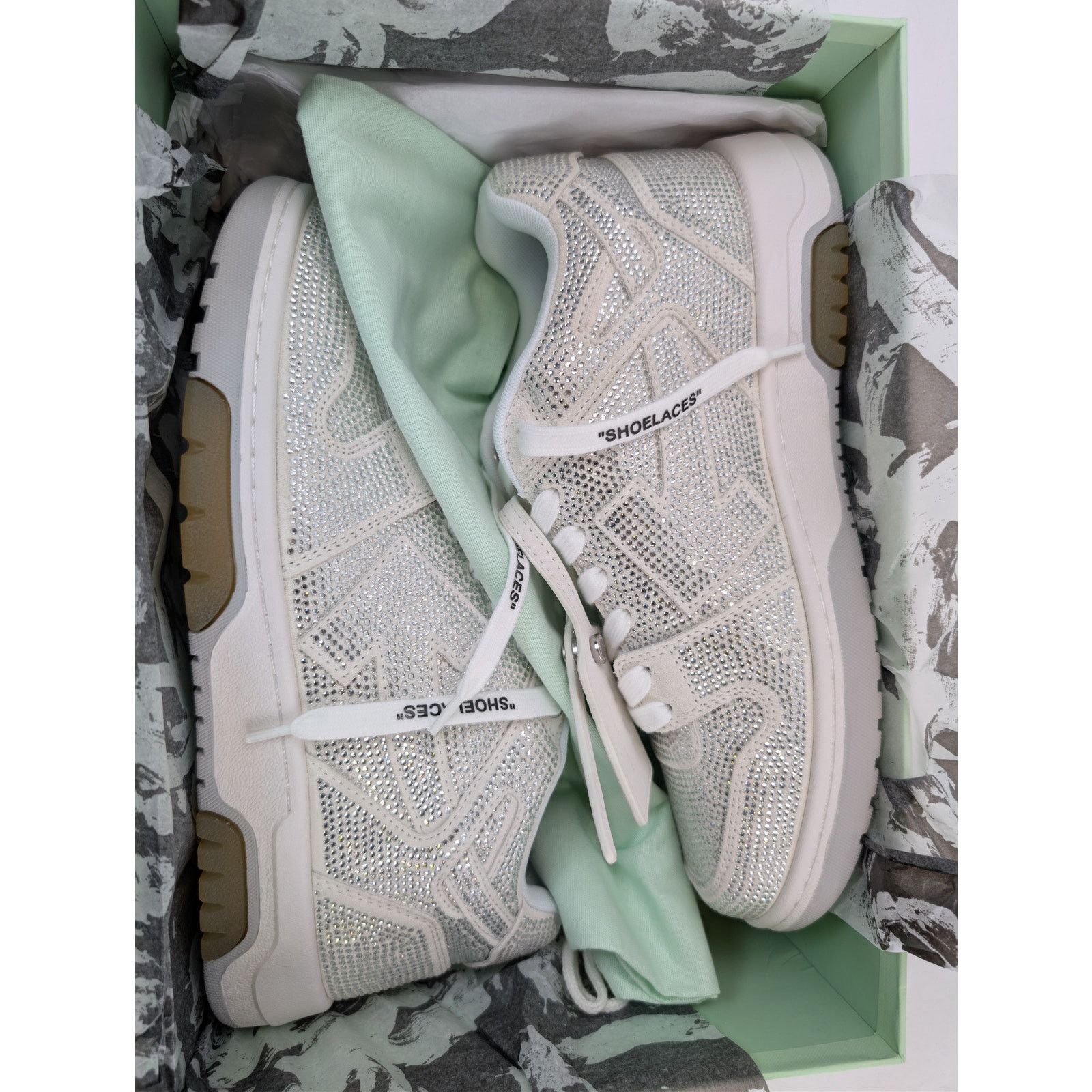 Off-White o1rshd1 Out of Office Strass Sneakers in White Size US 7 / EU 40 - 21 Thumbnail