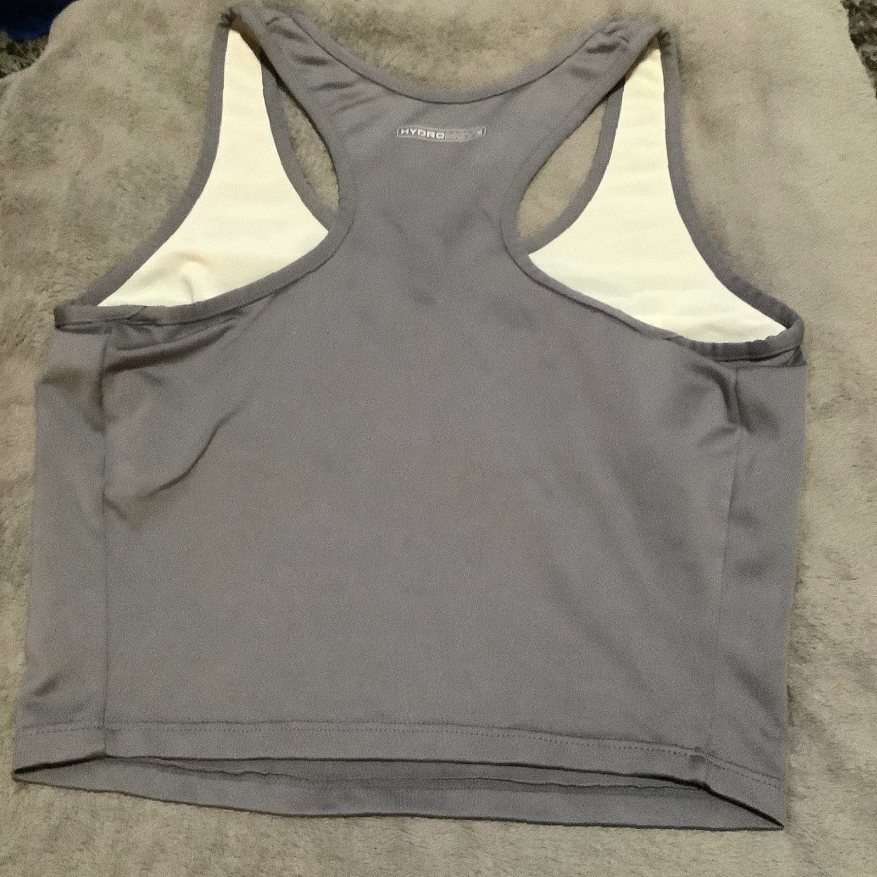 Reebok VINTAGE Reebok Tank Woman XL Gray Slim Cropped Racerback Hydromove Activewear Size XL / US 12-14 / IT 48-50 - 4 Thumbnail