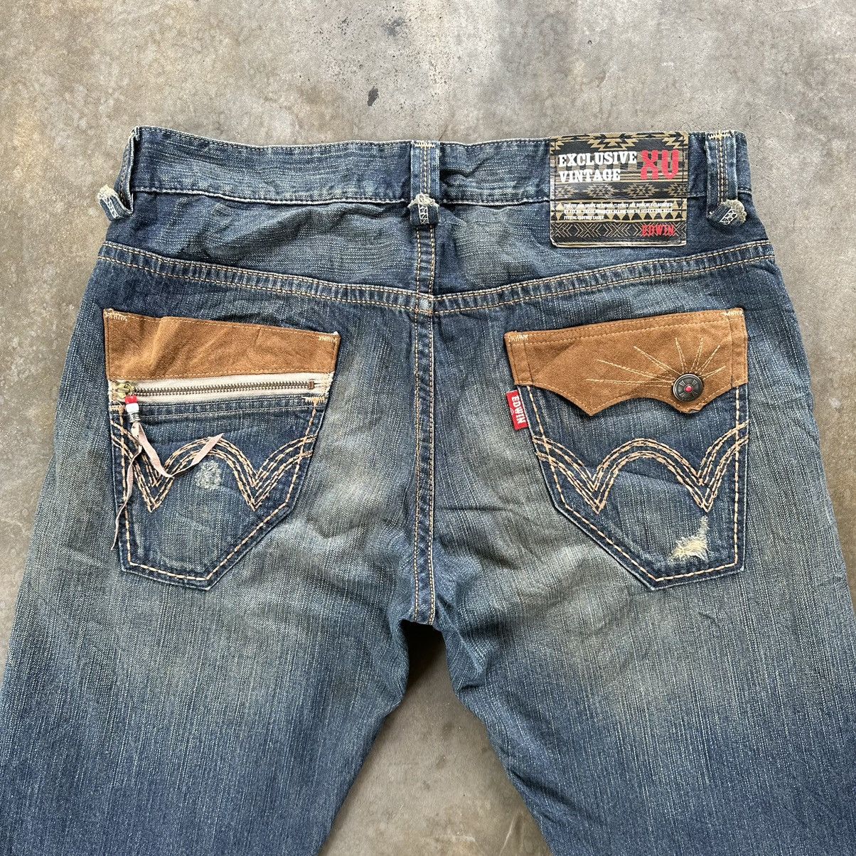 Japanese Brand Vintage Edwin XV Distressed Jean Faded Denim Pant W36 Size US 36 / EU 52 - 12 Thumbnail