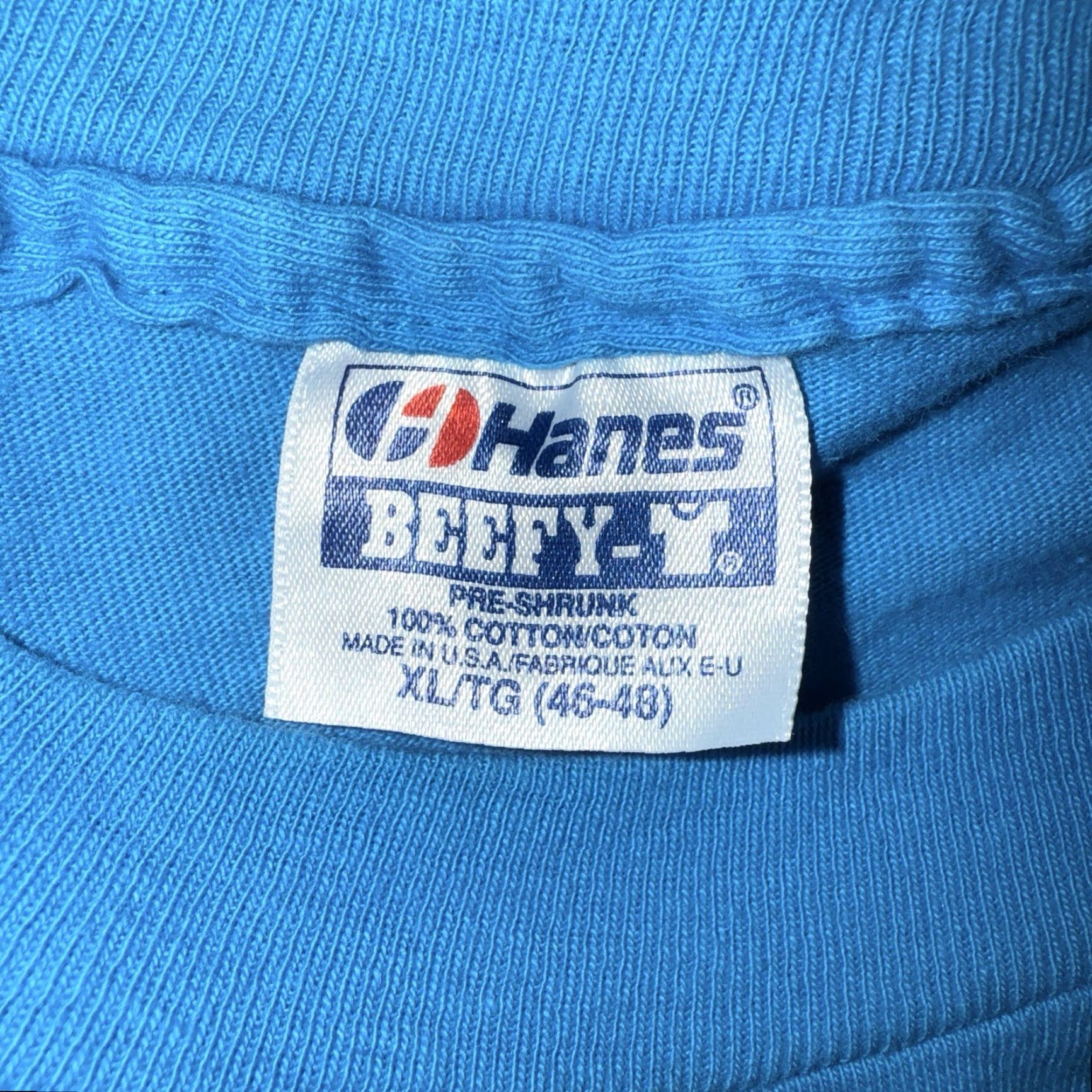 Hanes VINTAGE Hanes Winged Jewels HUMMINGBIRD 1992 Graphic Tee Mens XL USA SINGLE STITCH Blue T-Shirt Mens XL USA Graphics 1990s Size US XL / EU 56 / 4 - 4 Thumbnail
