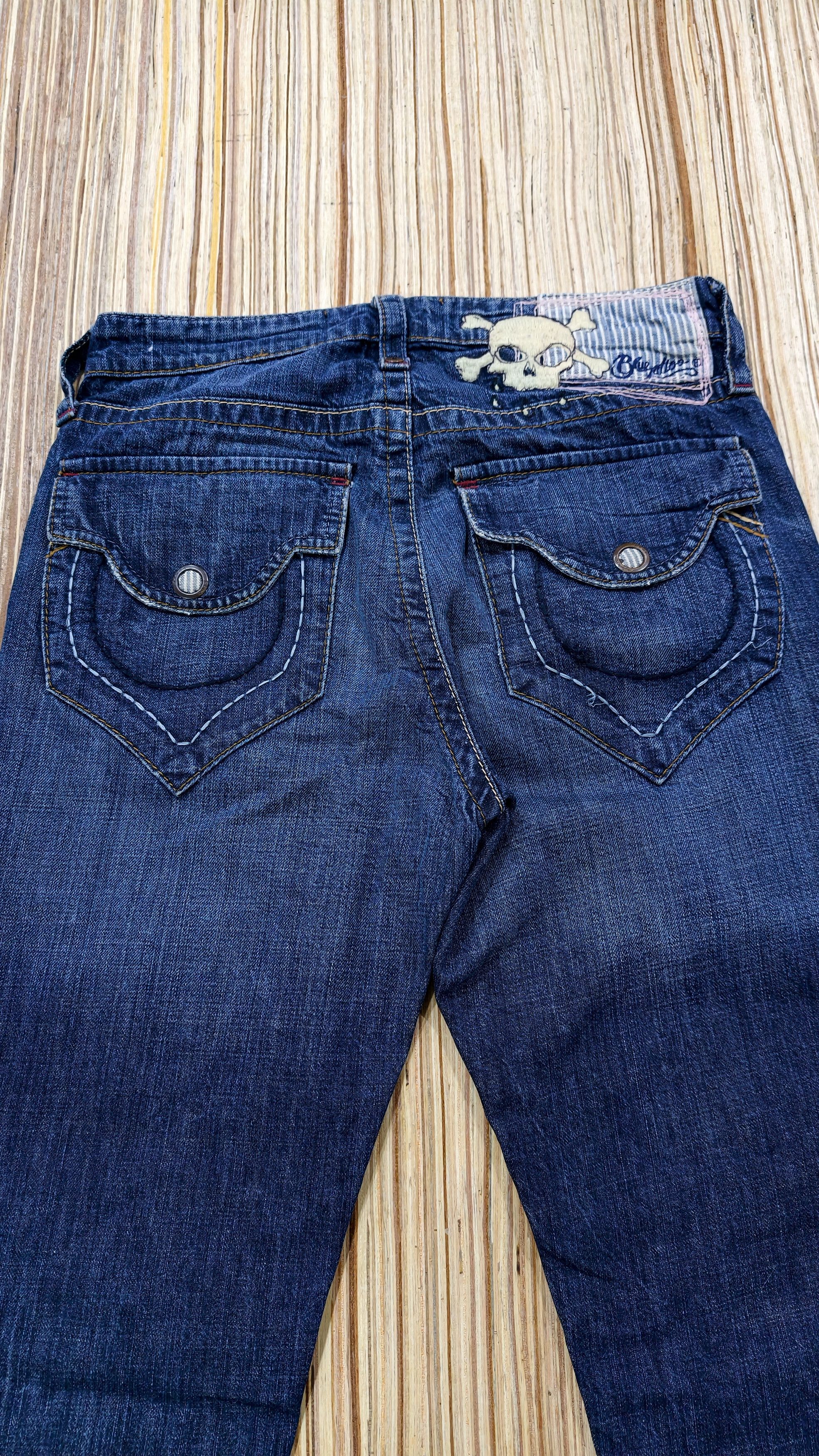 Japanese Brand blue tattoo skull jeans Size US 31 - 9 Thumbnail