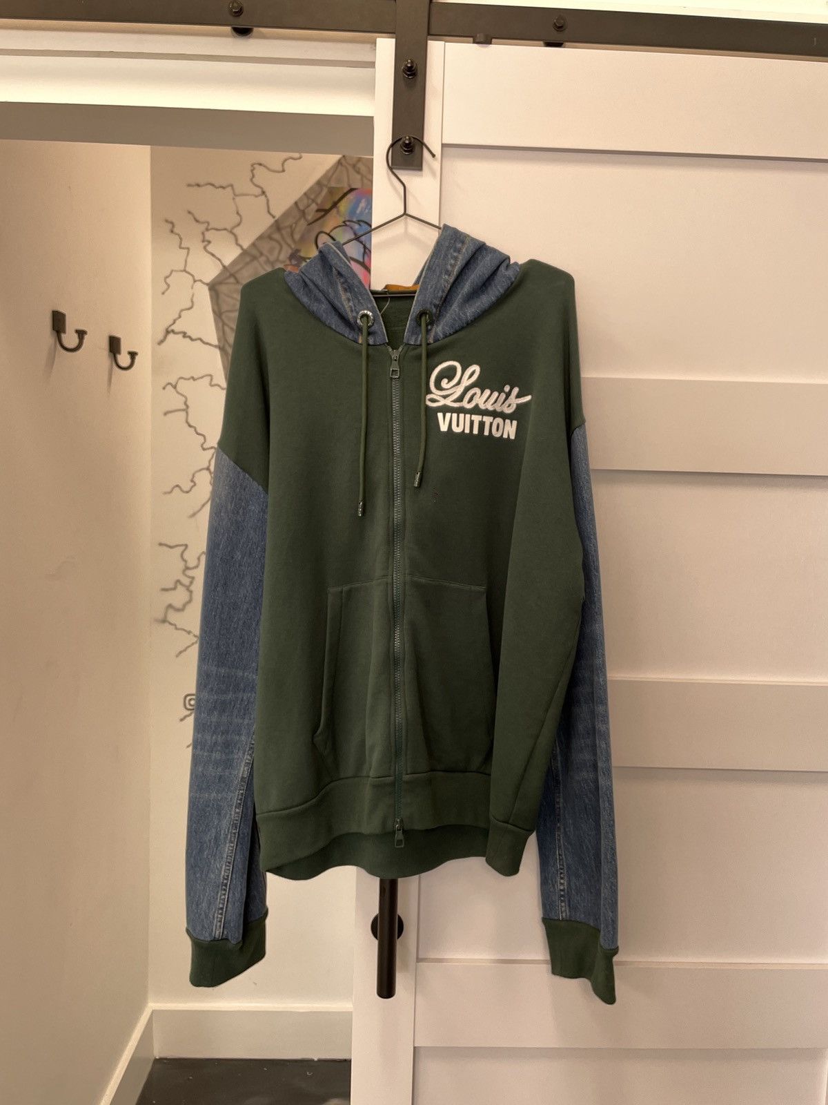 Louis Vuitton Louis Vuitton Hybrid Hoodie/Denim Jacket | Grailed