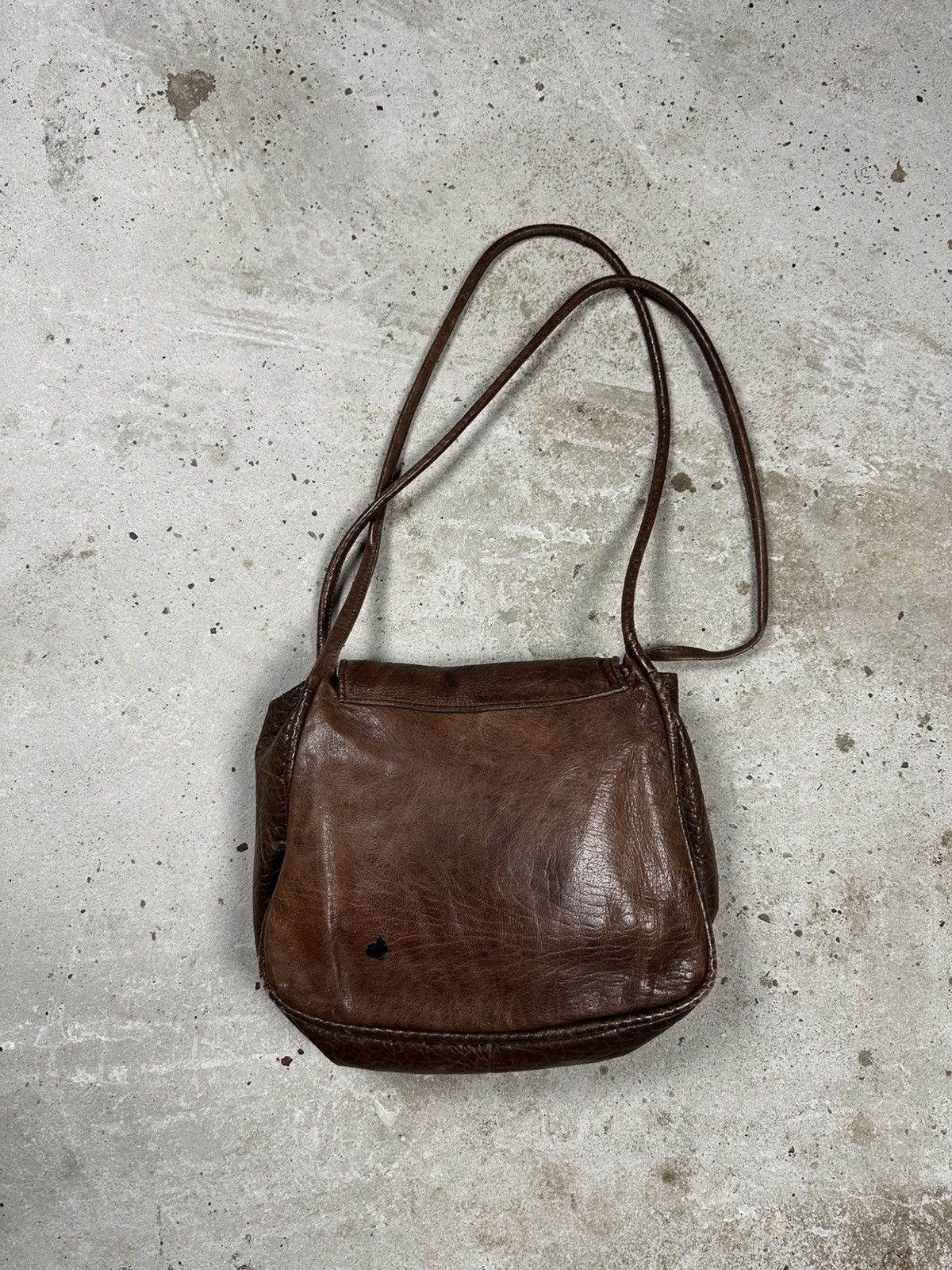 Japanese Brand Vintage 90s Brown Genuine Leather Hand Tote Bag rare utility Size ONE SIZE - 2 Thumbnail
