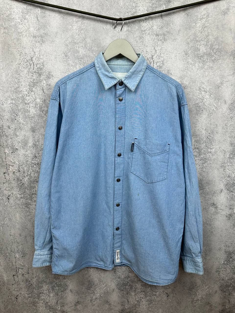 Iceberg ICEBERG Elvis Presley Denim Shirt Rare Vintage Italy Jeans Size US L / EU 52-54 / 3 - 2 Thumbnail