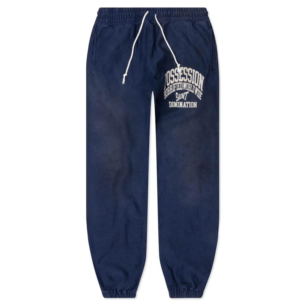 image of Saint Michael Possession Sweatpants Navy Blue, Men's (Size 34)